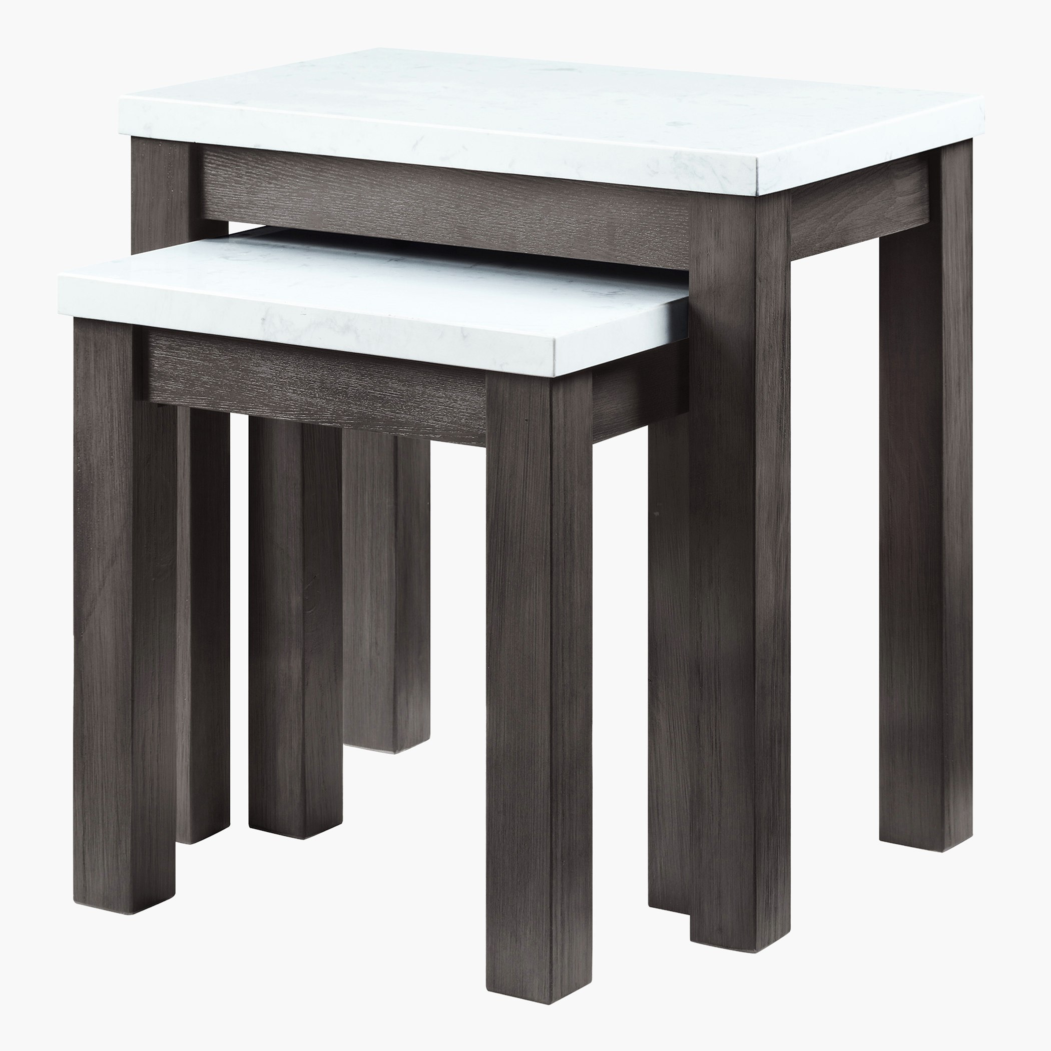 طاولات متداخلة بسطح رخام من أرلينجتون - طقم قطعتين-hbxfurniture-livingroom-nestingtables-image-3