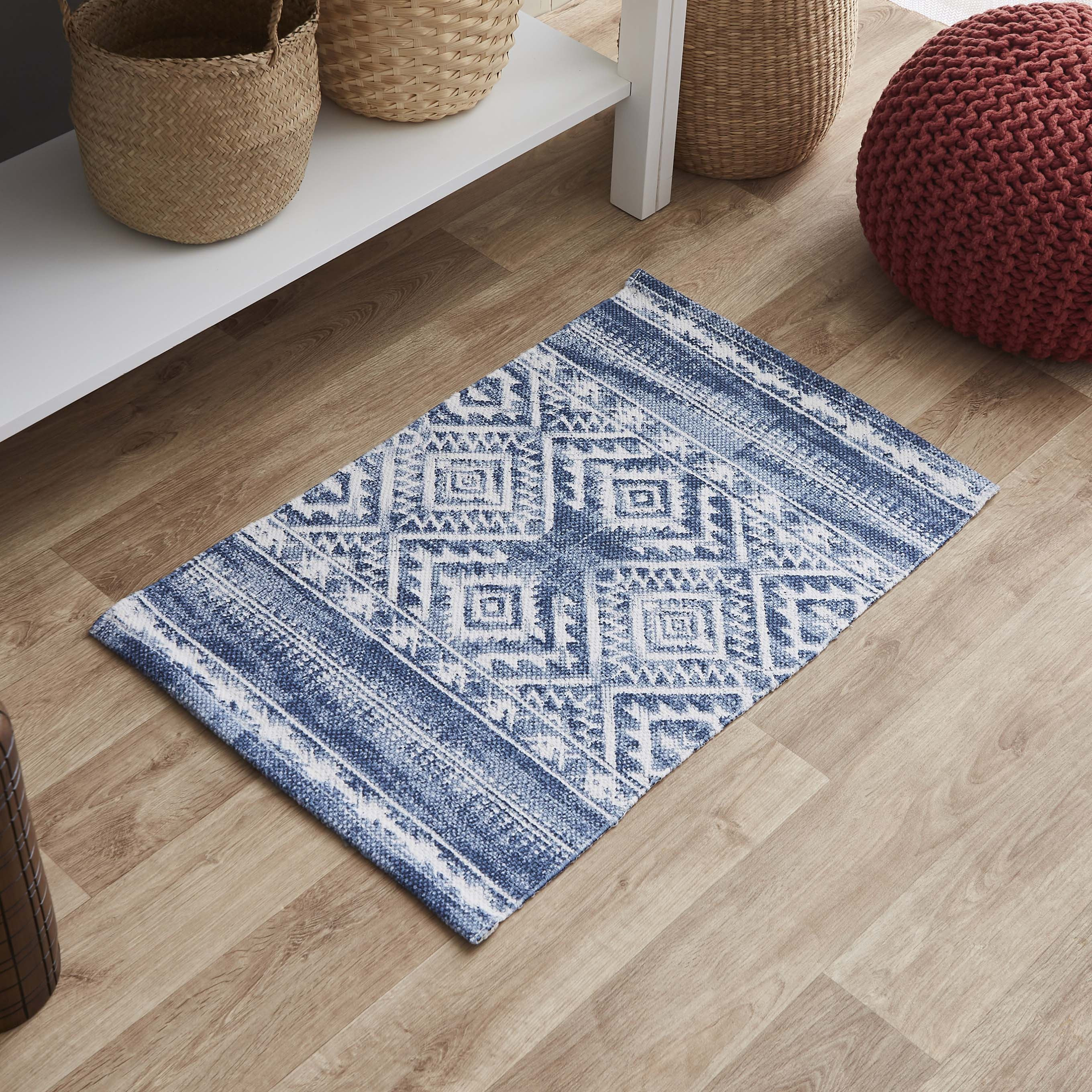 سجادة دوري قطن بطبعات ميلو من نوماديك - 50x80 سم-hbxdecorandfurnishings-floorcoverings-rugs-image-1