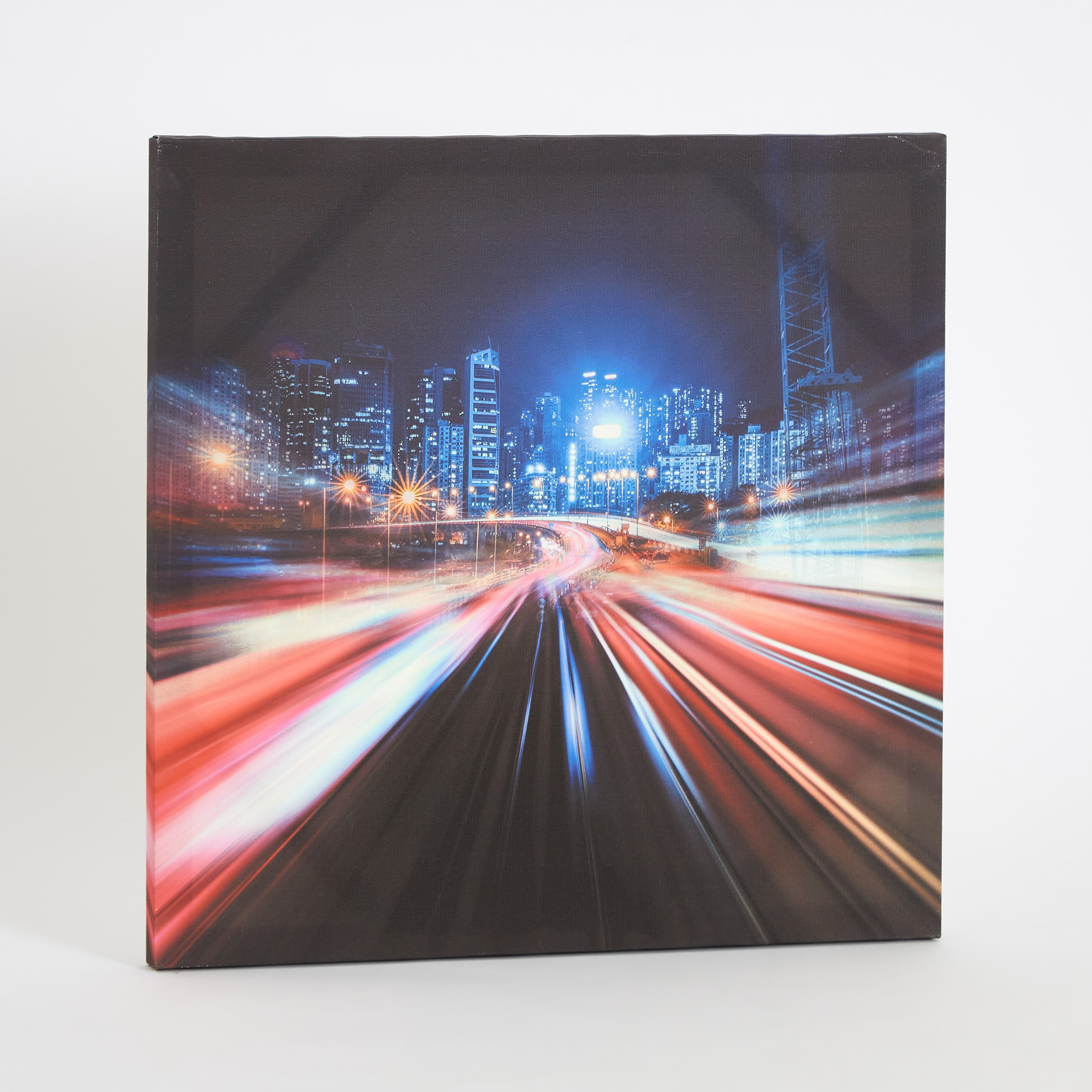 لوحة كانفاس فاست سيتي تتوهج في الليل من راديوم - 40x40x1.8 سم-hbxhomeware-hbxkidsandyouth-image-6