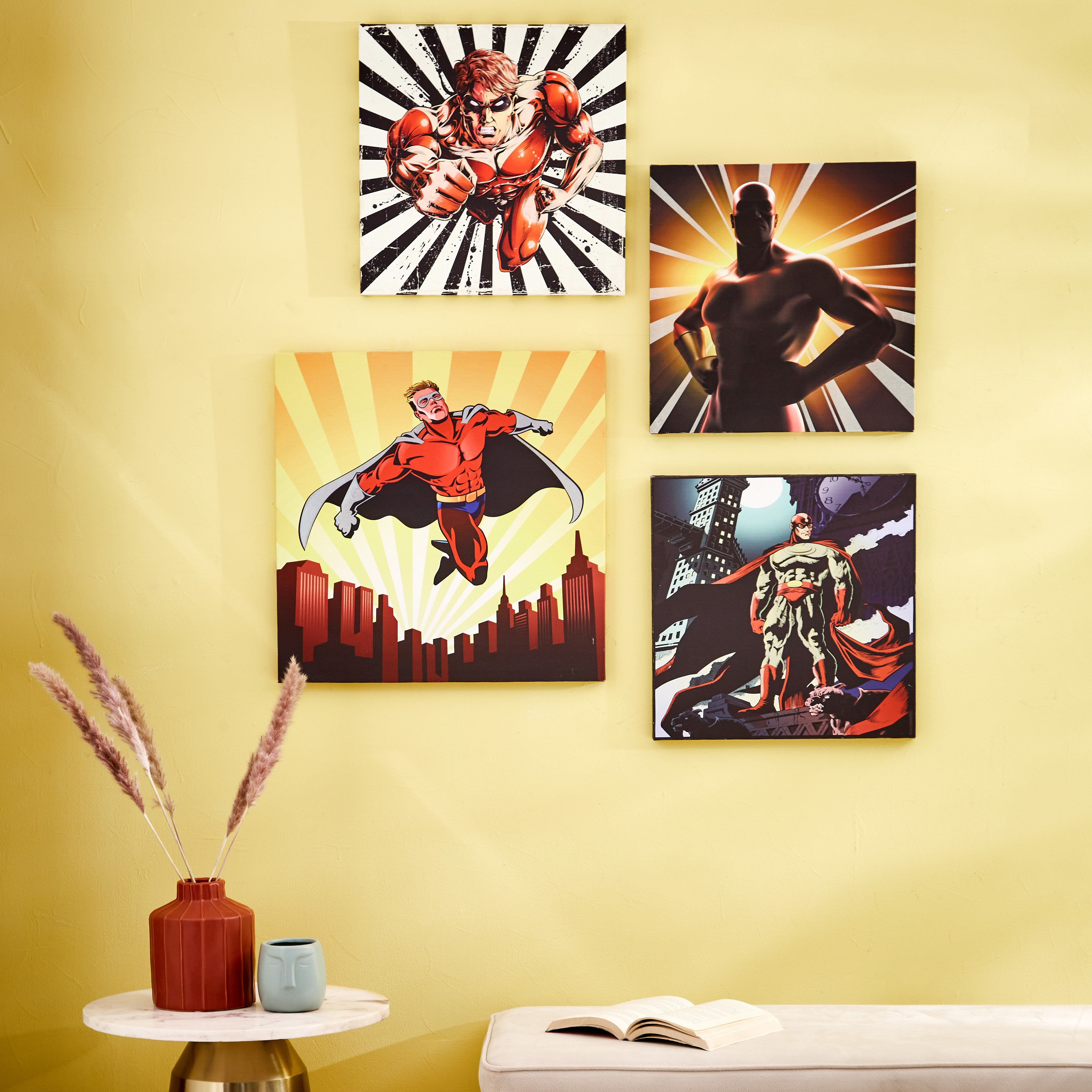 لوحة كانفاس أيرون مان تتوهج في الظلام من راديوم - 40x40x1.8 سم-hbxhomeware-hbxkidsandyouth-image-5