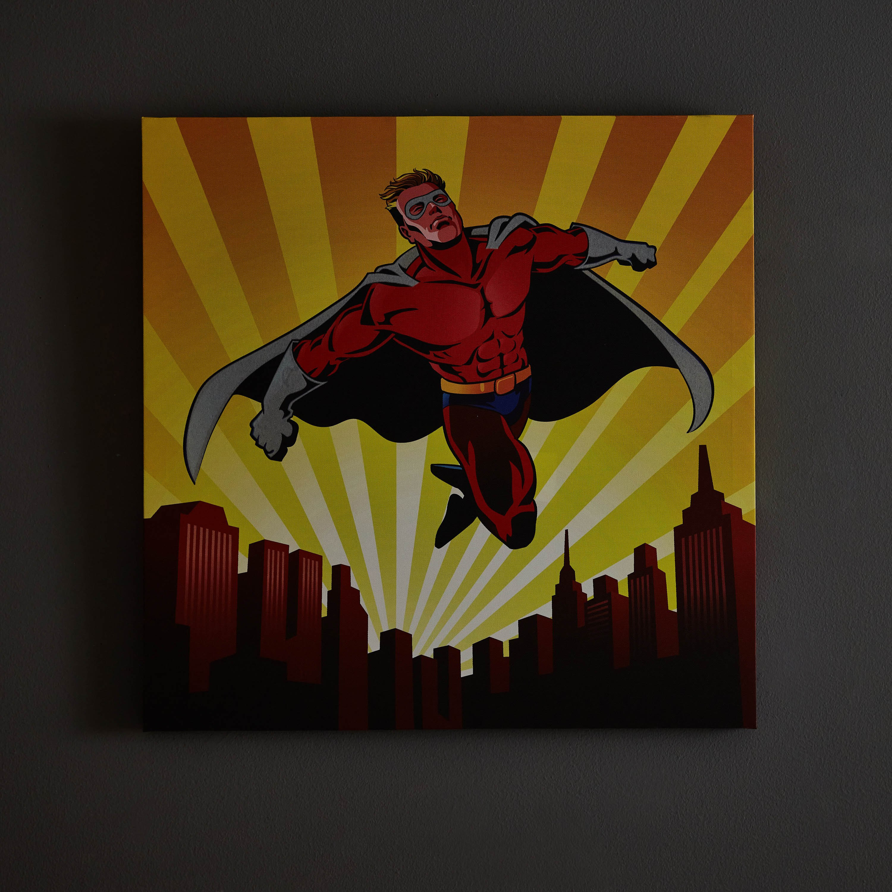 Radium 'Glow in the Dark' Batman Canvas - 50x50x1.8 cm-hbxhomeware-hbxkidsandyouth-image-2