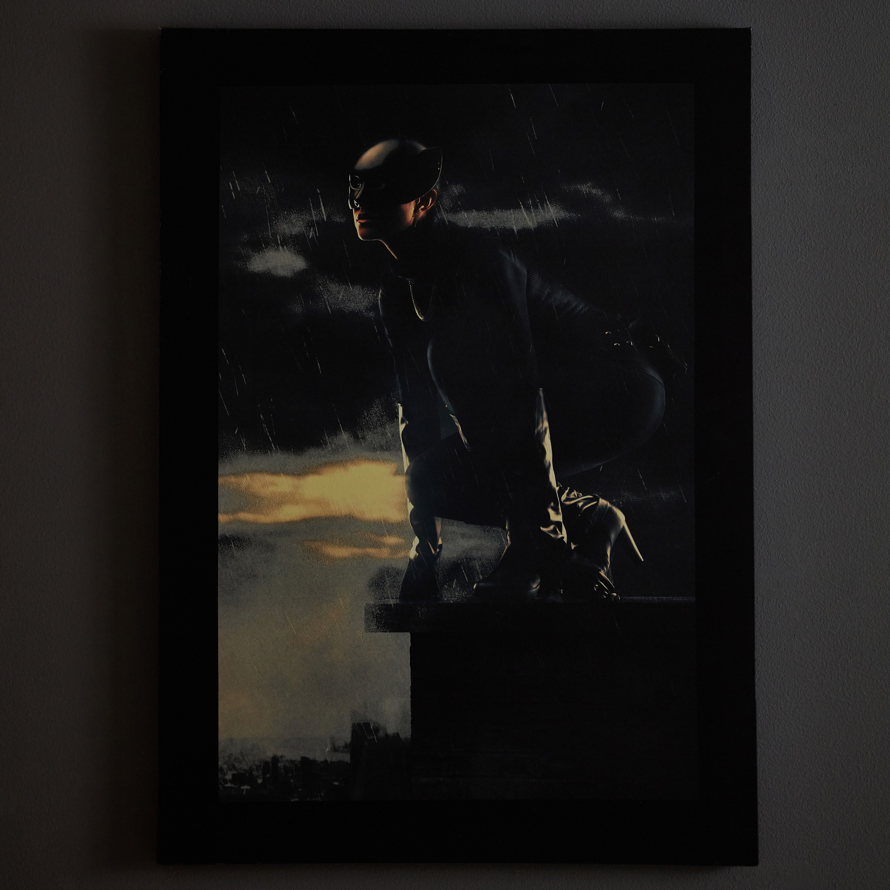 Radium 'Glow in the Dark' Catwoman On The Edge Canvas - 50x70x1.8 cm-hbxhomeware-hbxkidsandyouth-image-2