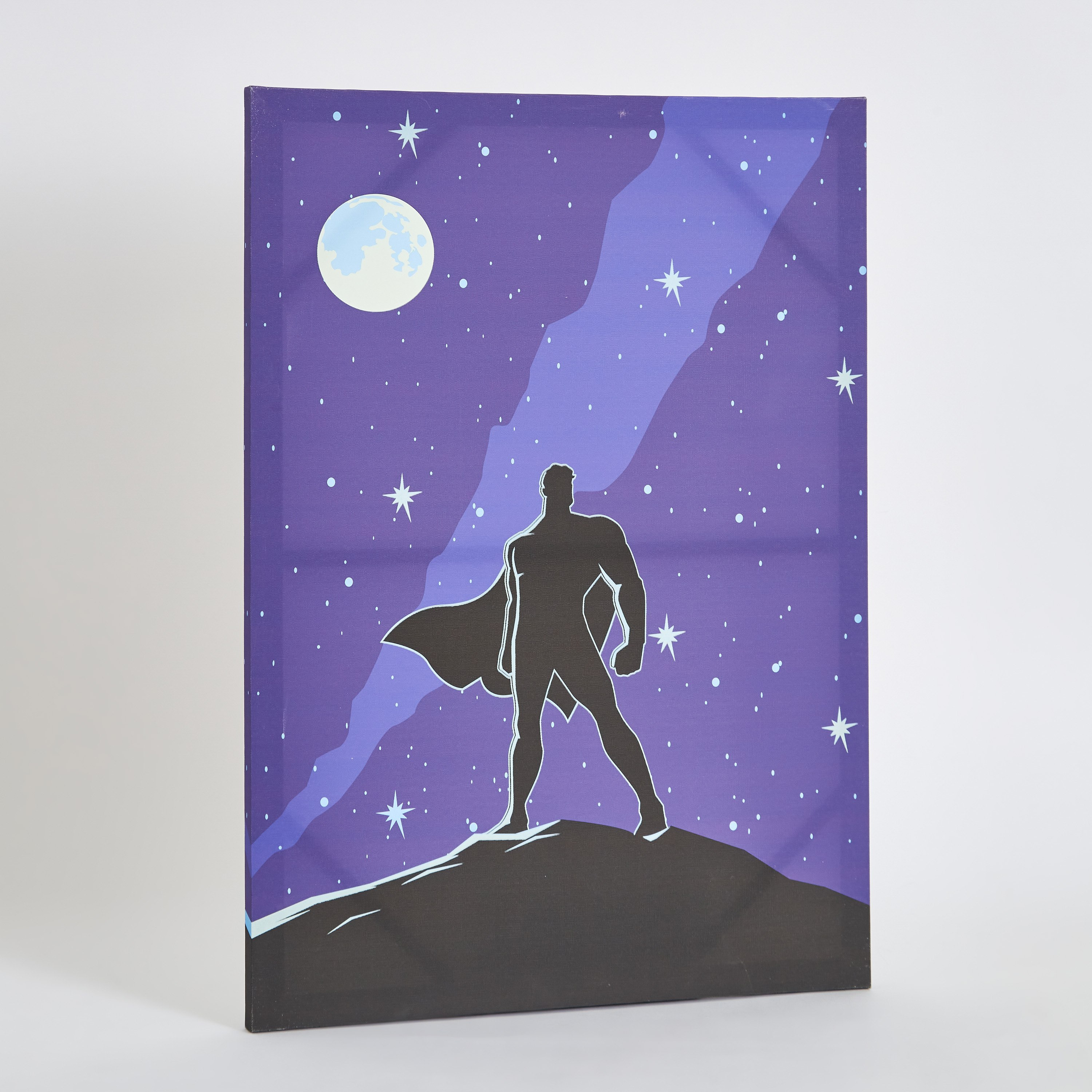لوحة كانفاس سوبرمان تتوهج في الظلام من راديوم - 50x70x1.8 سم-hbxhomeware-hbxkidsandyouth-image-7