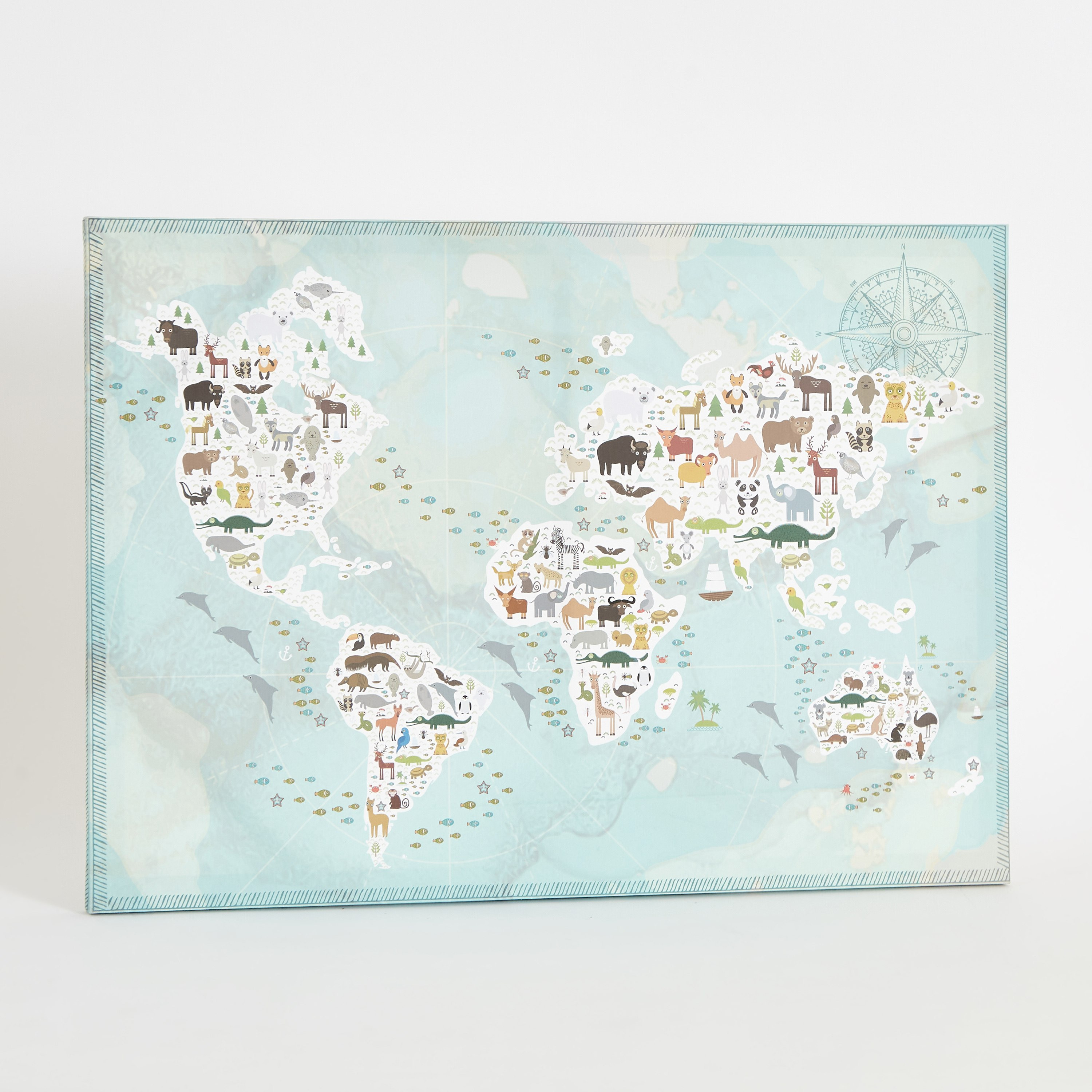 Radium 3D World Map Print MDF Canvas - 50x70x1.8 cm-hbxhomeware-hbxkidsandyouth-image-6