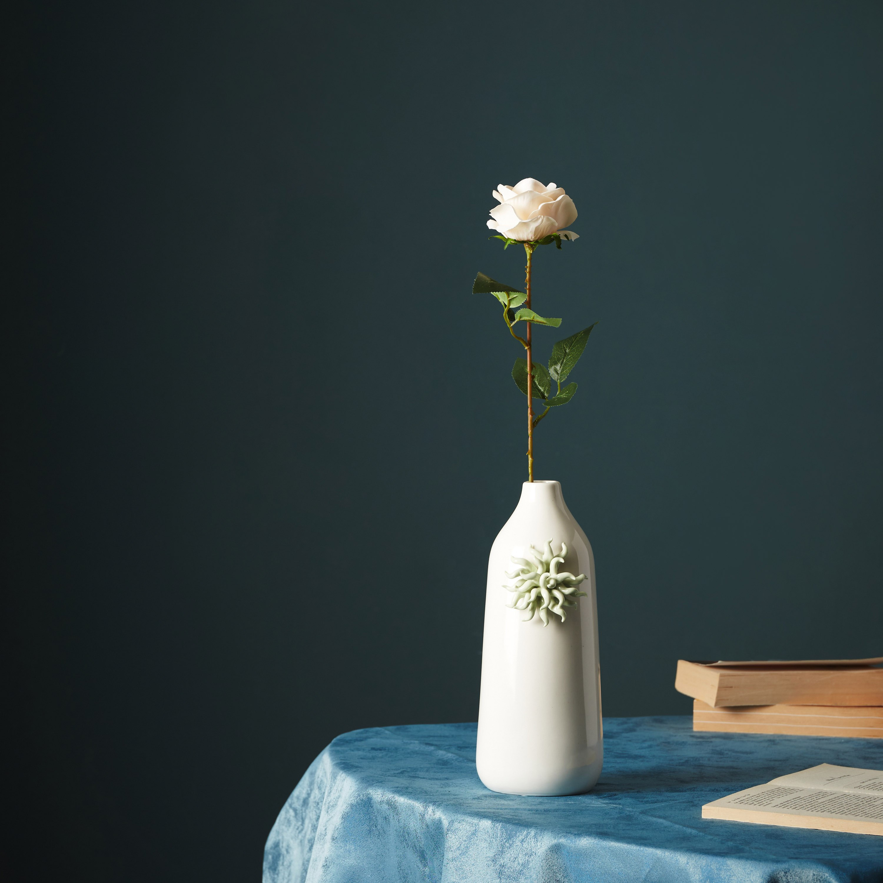 Aria Rose Flower Stem - 53 cm-hbxdecorandfurnishings-homeaccessories-artificialflowersandplants-image-3