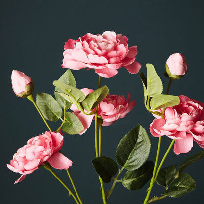Aria 6-Heads Camellia Flowers Stem - 80 cm