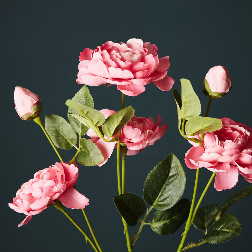 Aria 6-Heads Camellia Flowers Stem - 80 cm-Artificial Flowers and Plants-image-1