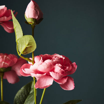 Aria 6-Heads Camellia Flowers Stem - 80 cms