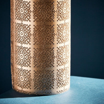 Sicily Floral Polyresin Cylinder Vase - 11x11x25 cm