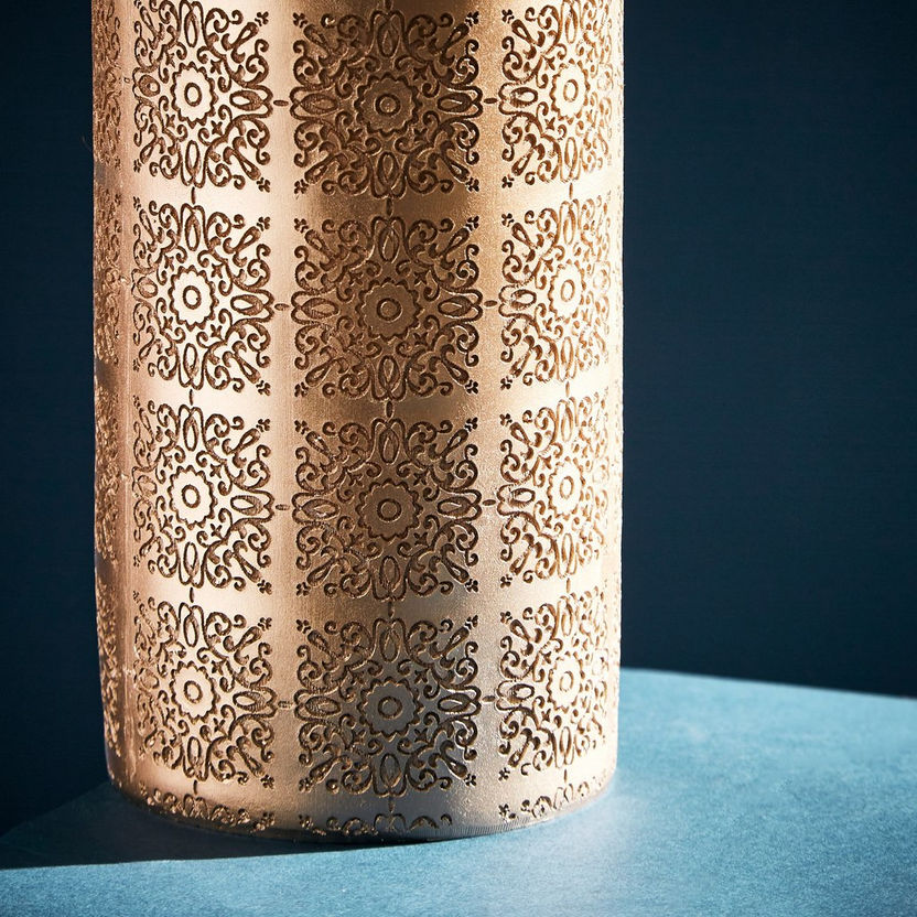 Sicily Floral Polyresin Cylinder Vase - 11x11x25 cm-Vases-image-3