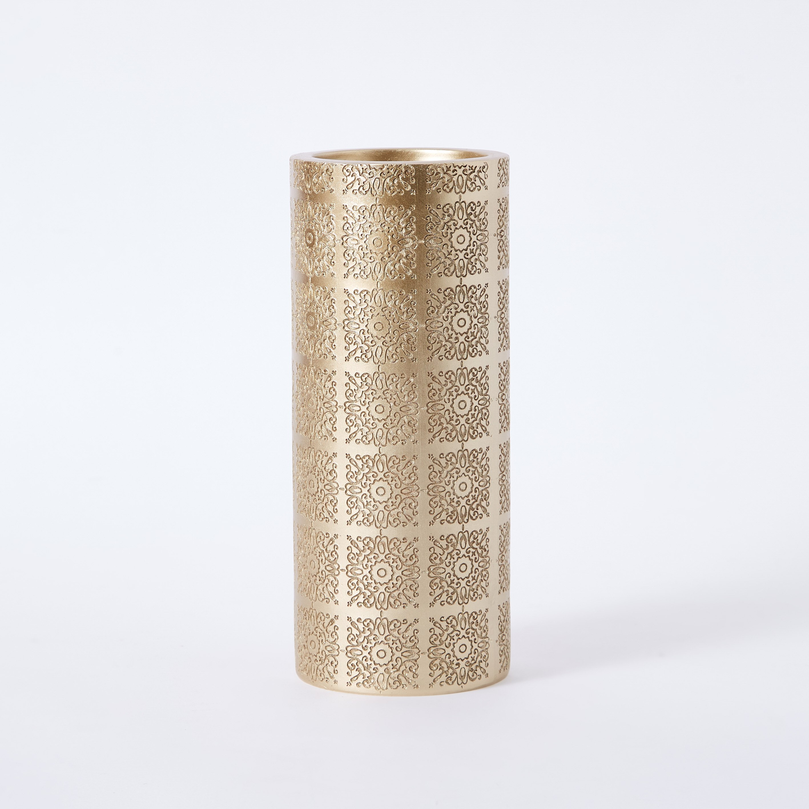Sicily Floral Polyresin Cylinder Vase - 11x11x25 cm-hbxbedroom-decorandaccessories-vases-image-6