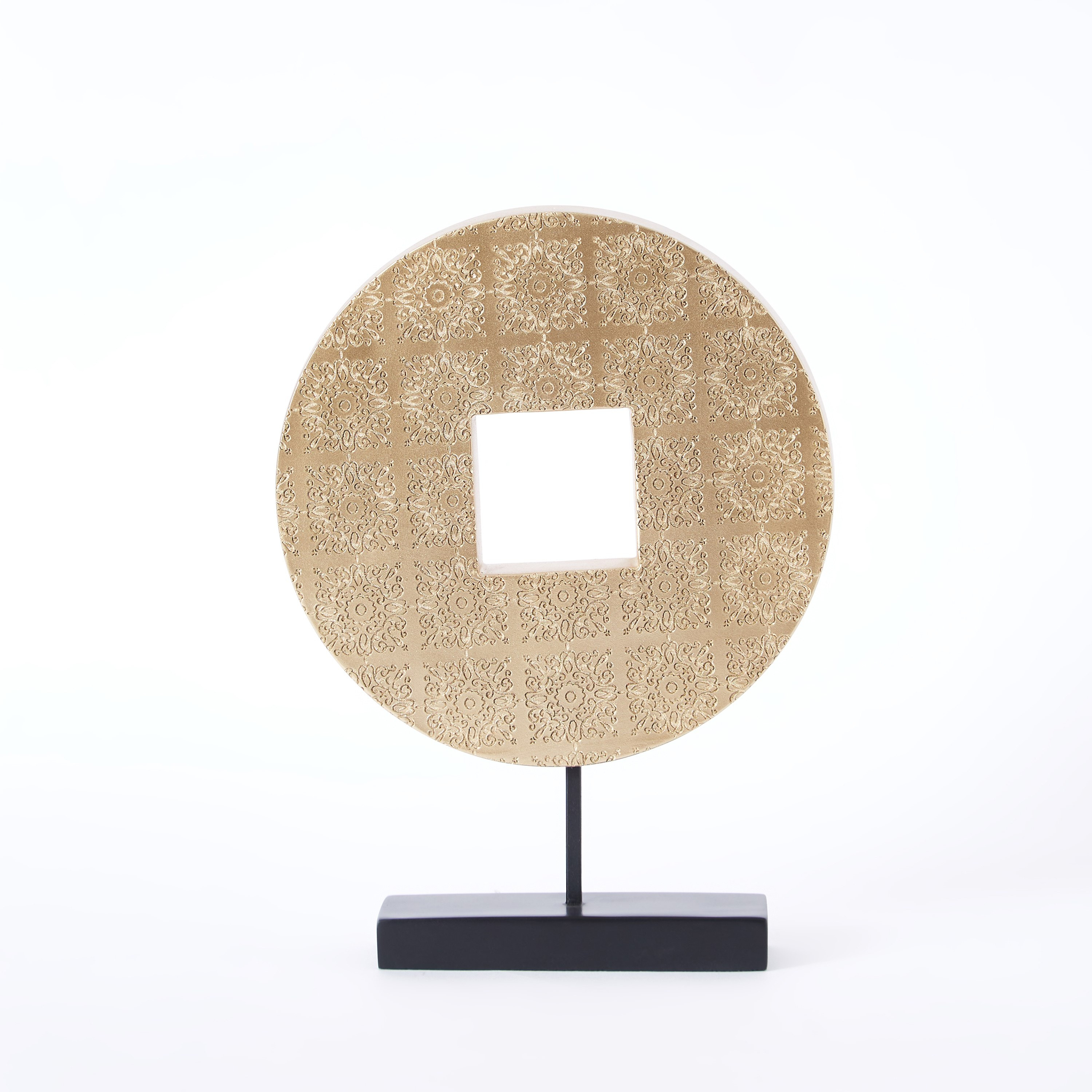 تحفة مستديرة بولي ريزين بنقوش زهرية من صقلية - 22x6x30 سم-hbxhomeware-homedecor-figurinesandornaments-image-5