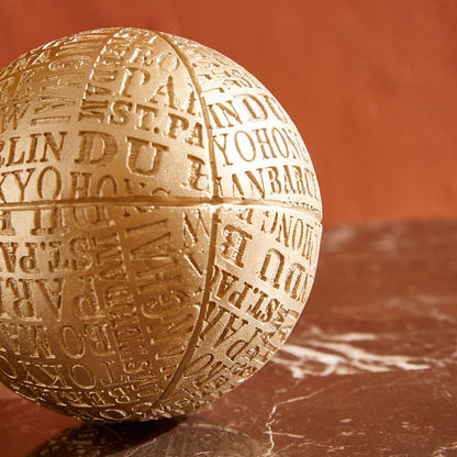 Sicily Polyresin Typography Decorative Ball - 8 cms