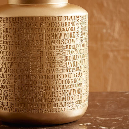 Sicily Polyresin Drum Vase - 16x16x20 cms