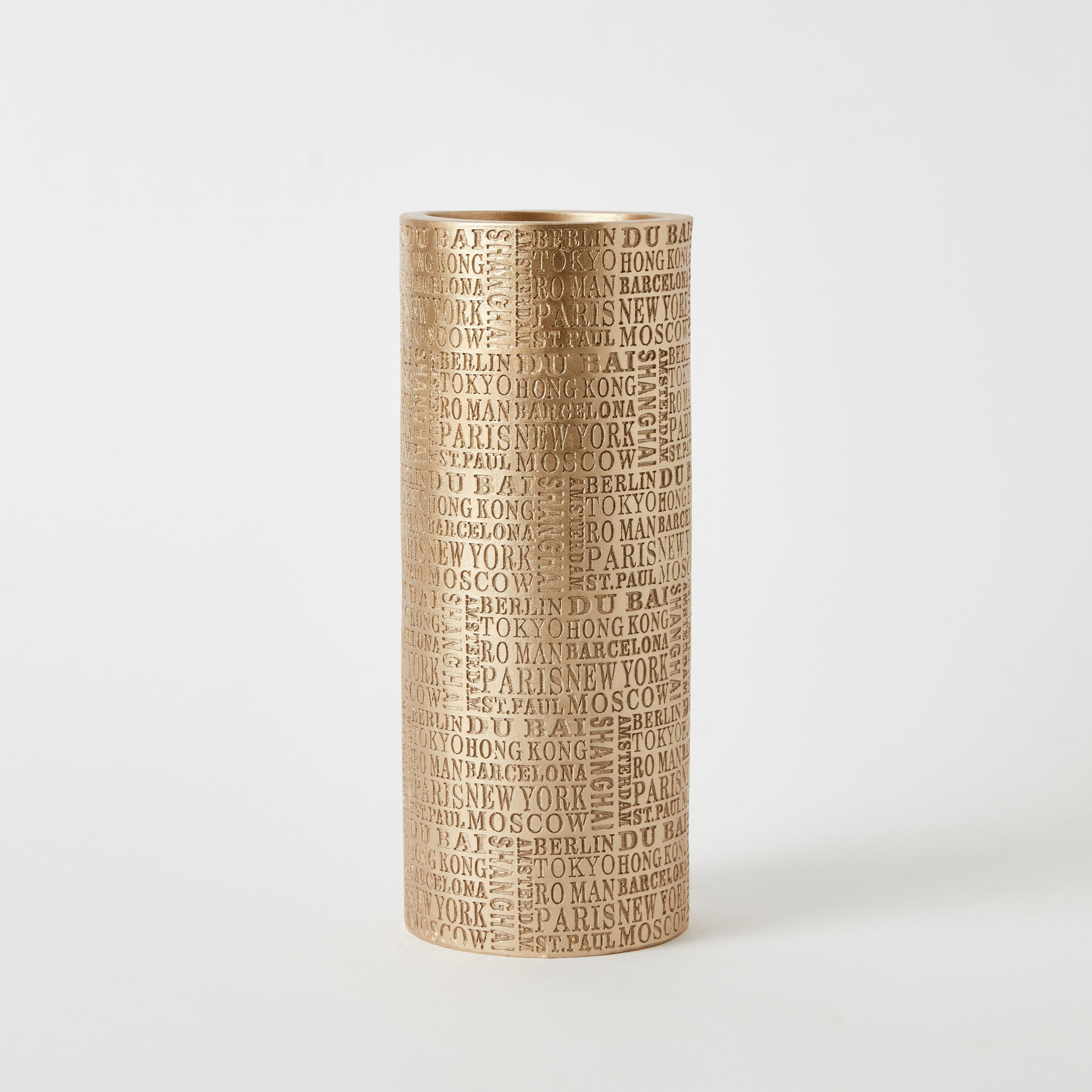 مزهرية أسطوانية من البوليريسين بتصميم خط اليد من صقلية - 11x11x25 سم-hbxbedroom-decorandaccessories-vases-image-6