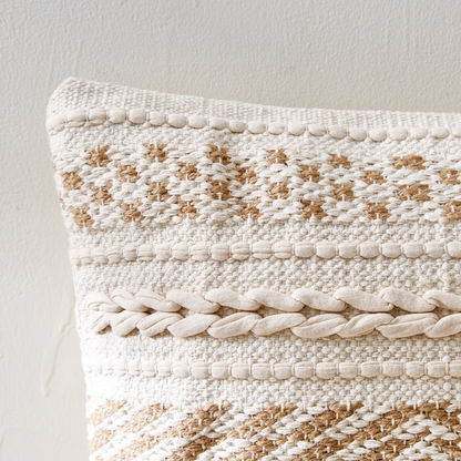 Natura Oscar Handmade Cotton Jute Filled Cushion - 45x45 cm