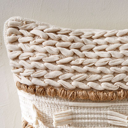 Natura Harper Handmade Cotton Jute Filled Cushion - 45x45 cms