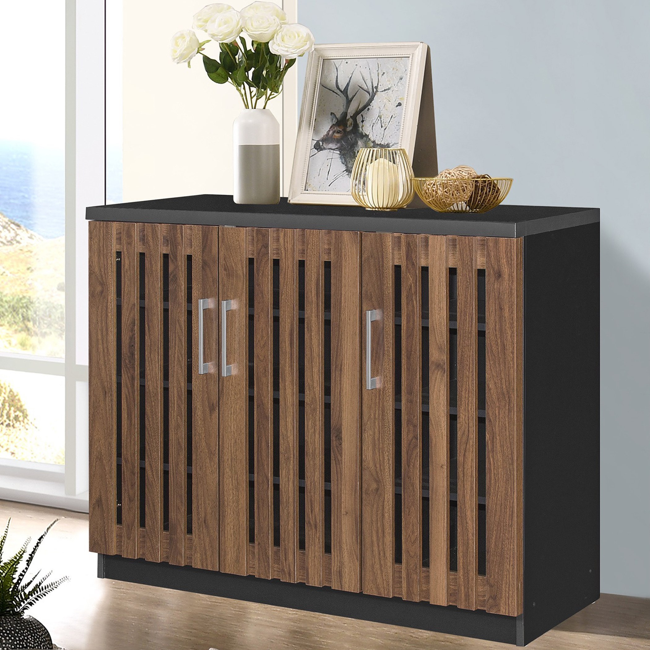 Ortona 16-Pair Shoe Cabinet with 3 Doors-hbxbedroom-shoecabinetsandracks-image-1
