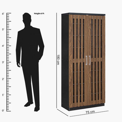 Ortona 24-Pair Tall Shoe Cabinet with 2 Doors