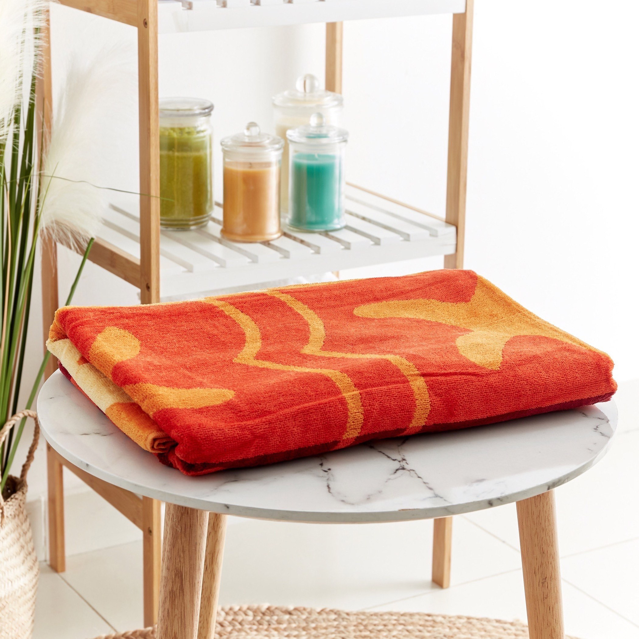 Vivid Cheer Cotton Beach Towel - 86x160 cm-hbxbathroom-bathroomtextiles-image-3
