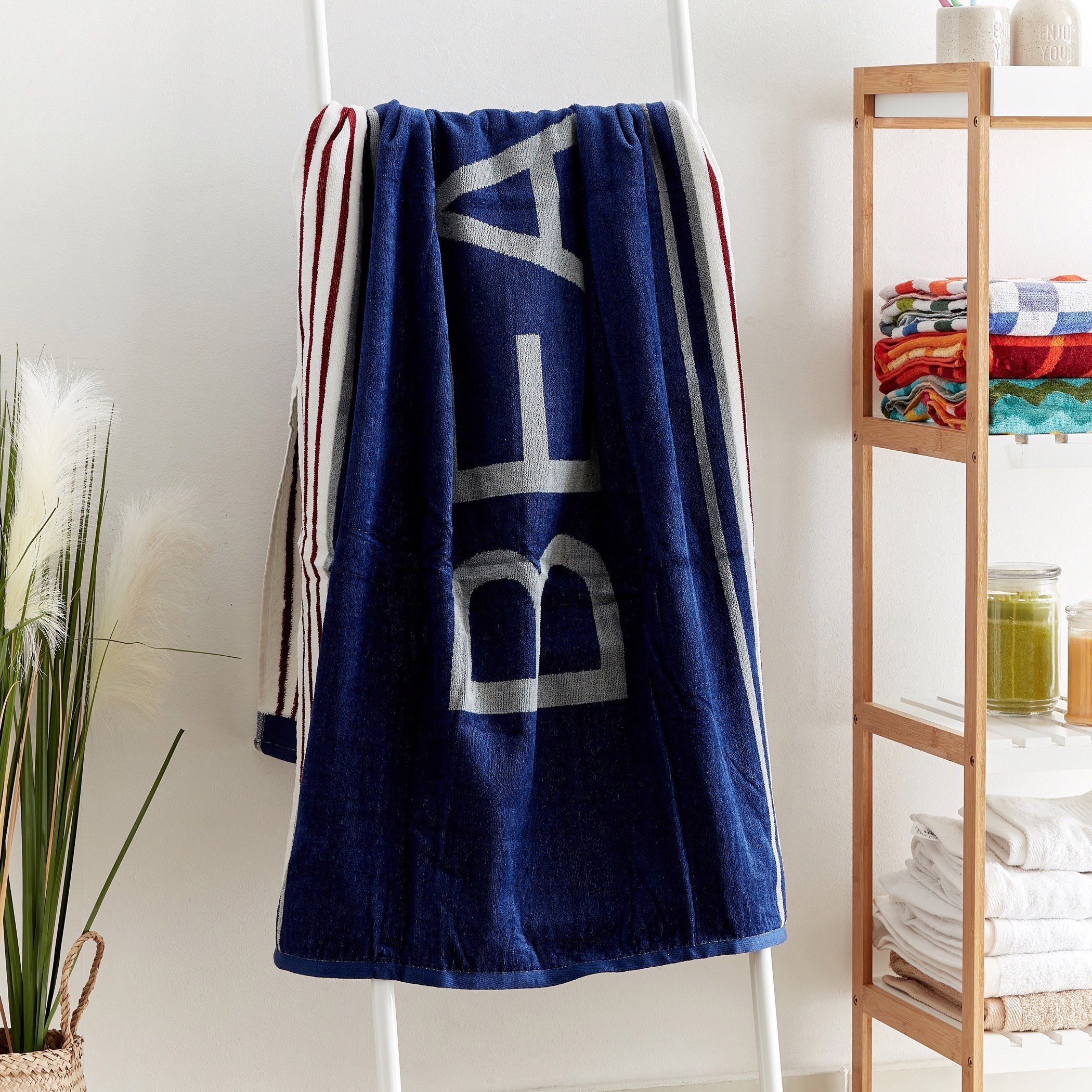 Vivid Beach Cotton Beach Towel - 86x160 cm-hbxbathroom-bathroomtextiles-image-1