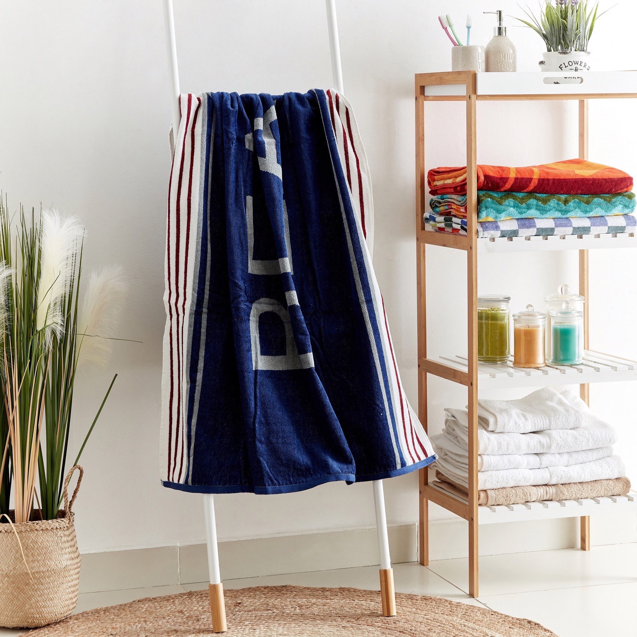 Vivid Beach Cotton Beach Towel - 86x160 cm-hbxbathroom-bathroomtextiles-image-4