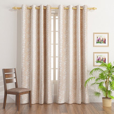 Gargo 2-Piece Jacquard Curtain Set - 135x240 cms