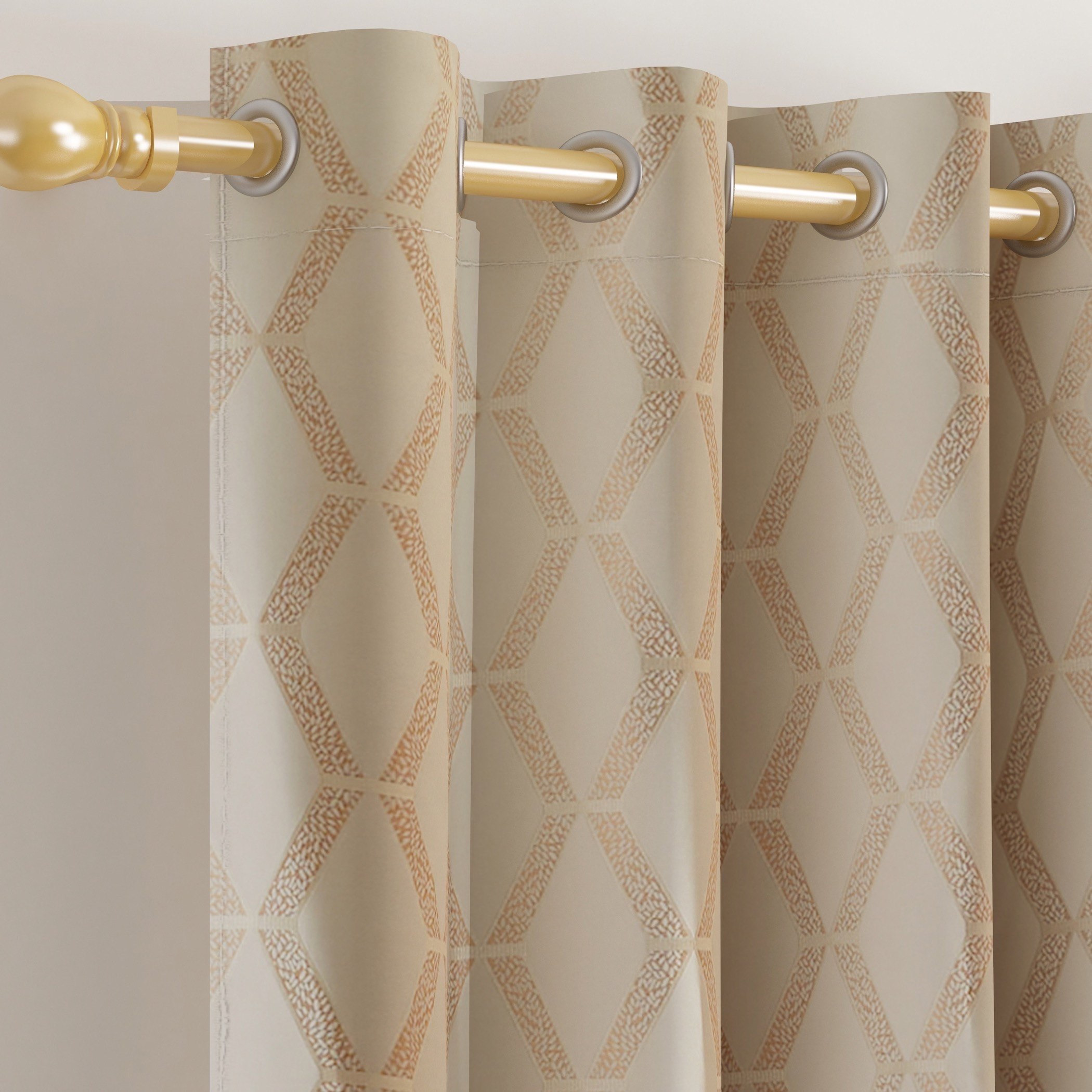 Ivana 2-Piece Jacquard Curtain Set - 135x240 cm-hbxhomeware-hbxdecorandfurnishings-image-2