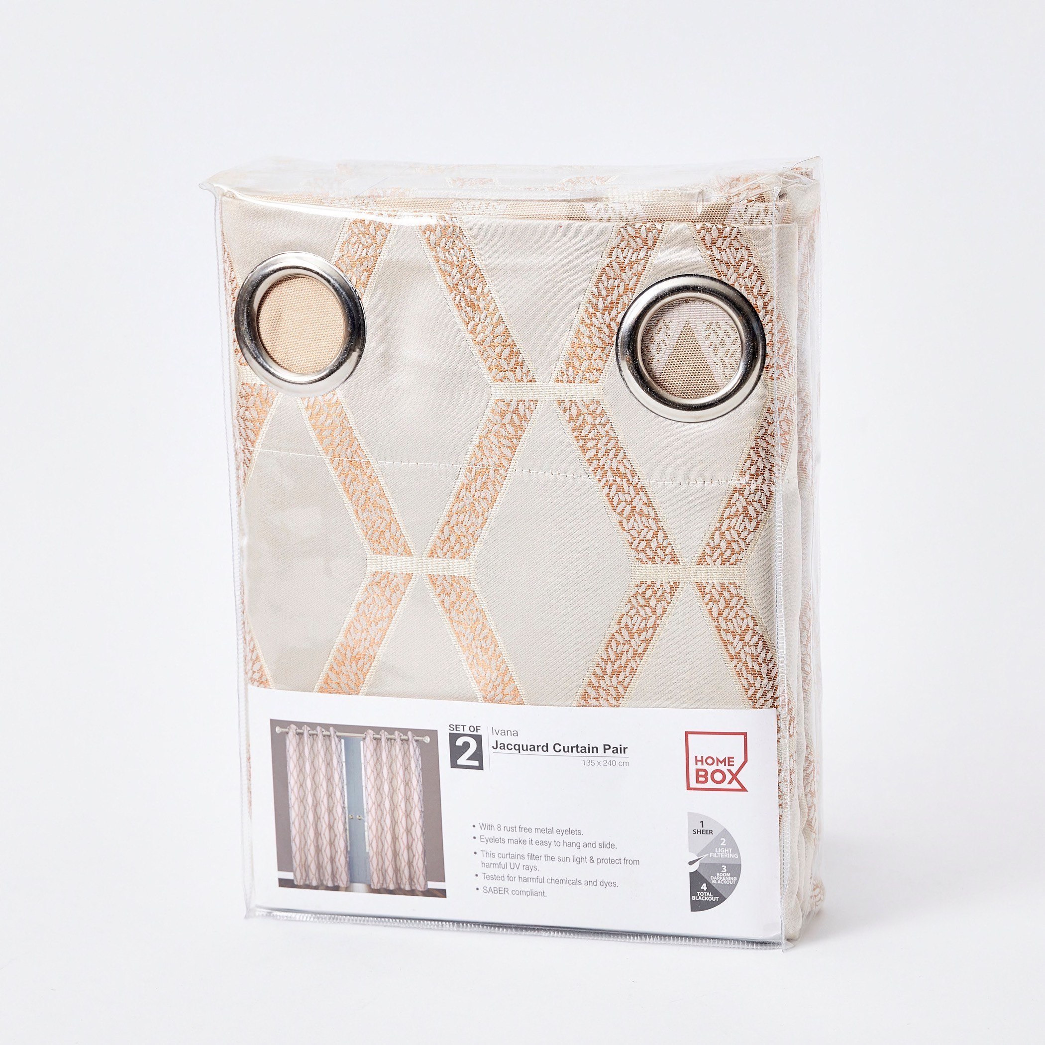 Ivana 2-Piece Jacquard Curtain Set - 135x240 cm-hbxhomeware-hbxdecorandfurnishings-image-4