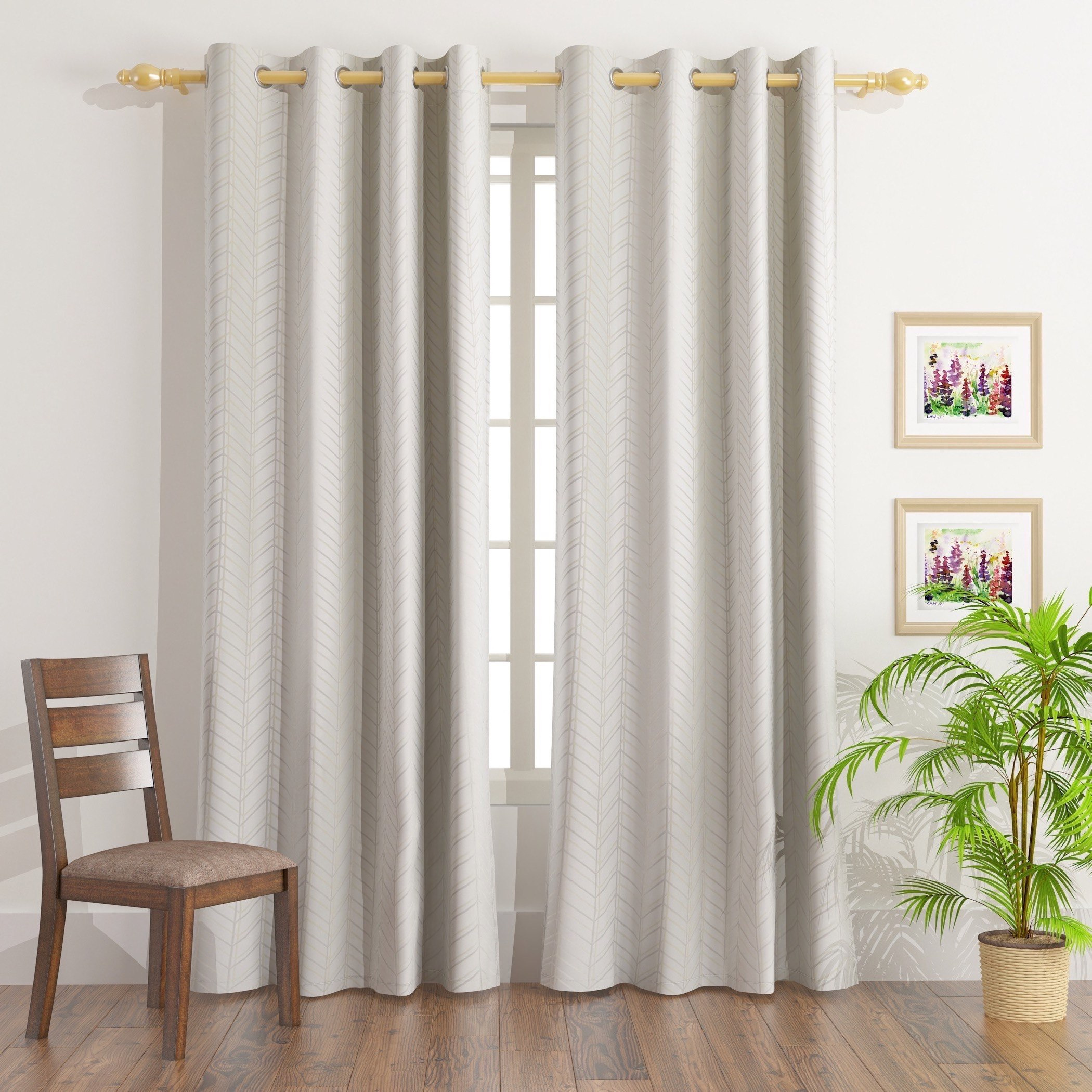 Adessa 2-Piece Chevron Jacquard Curtain Set - 135x240 cm-PROMO_HB_AE_B1G1_250925-image-1