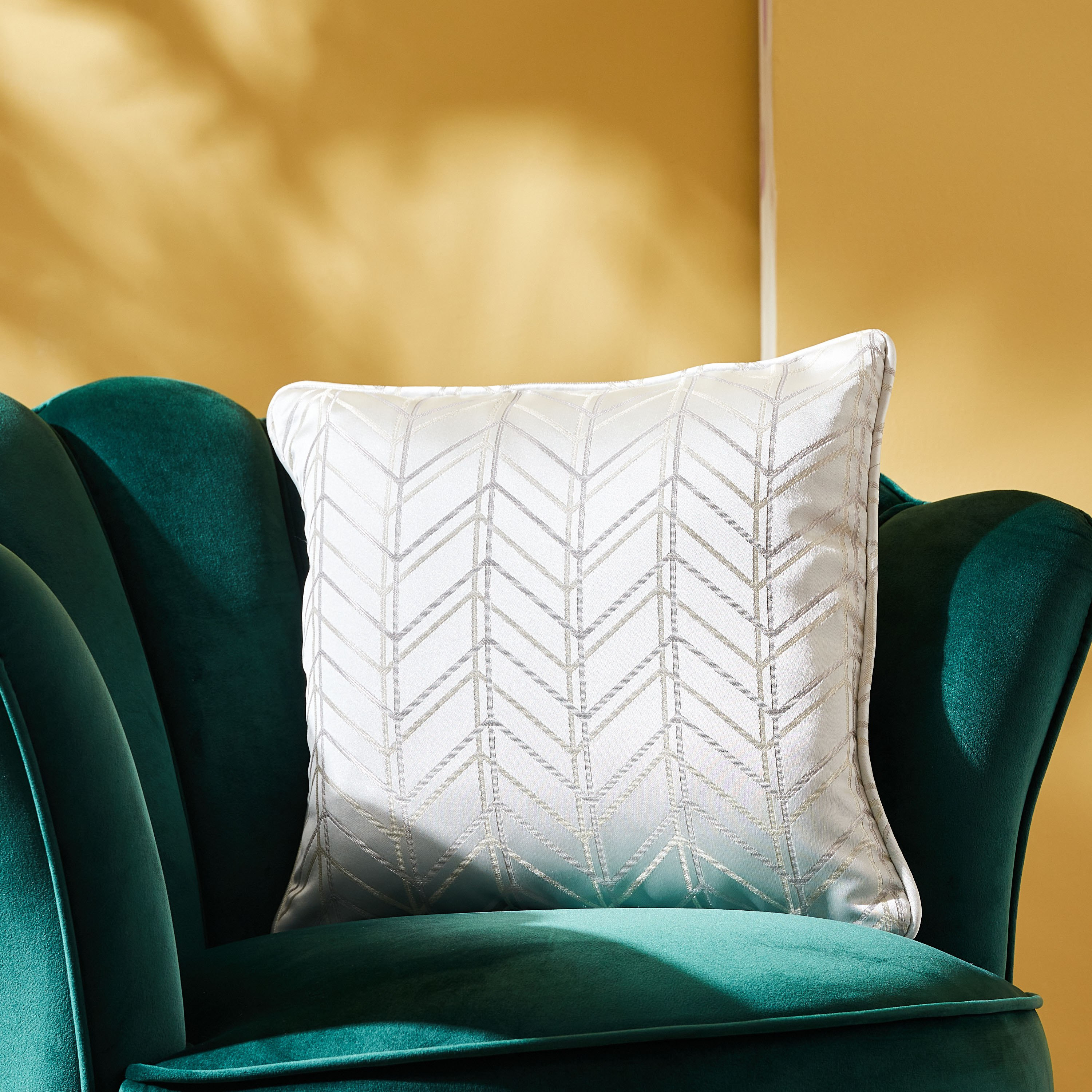 Adessa Chevron Jacquard Cushion Cover - 40x40 cm-hbxhomeware-cushionsandcovers-cushioncovers-image-1