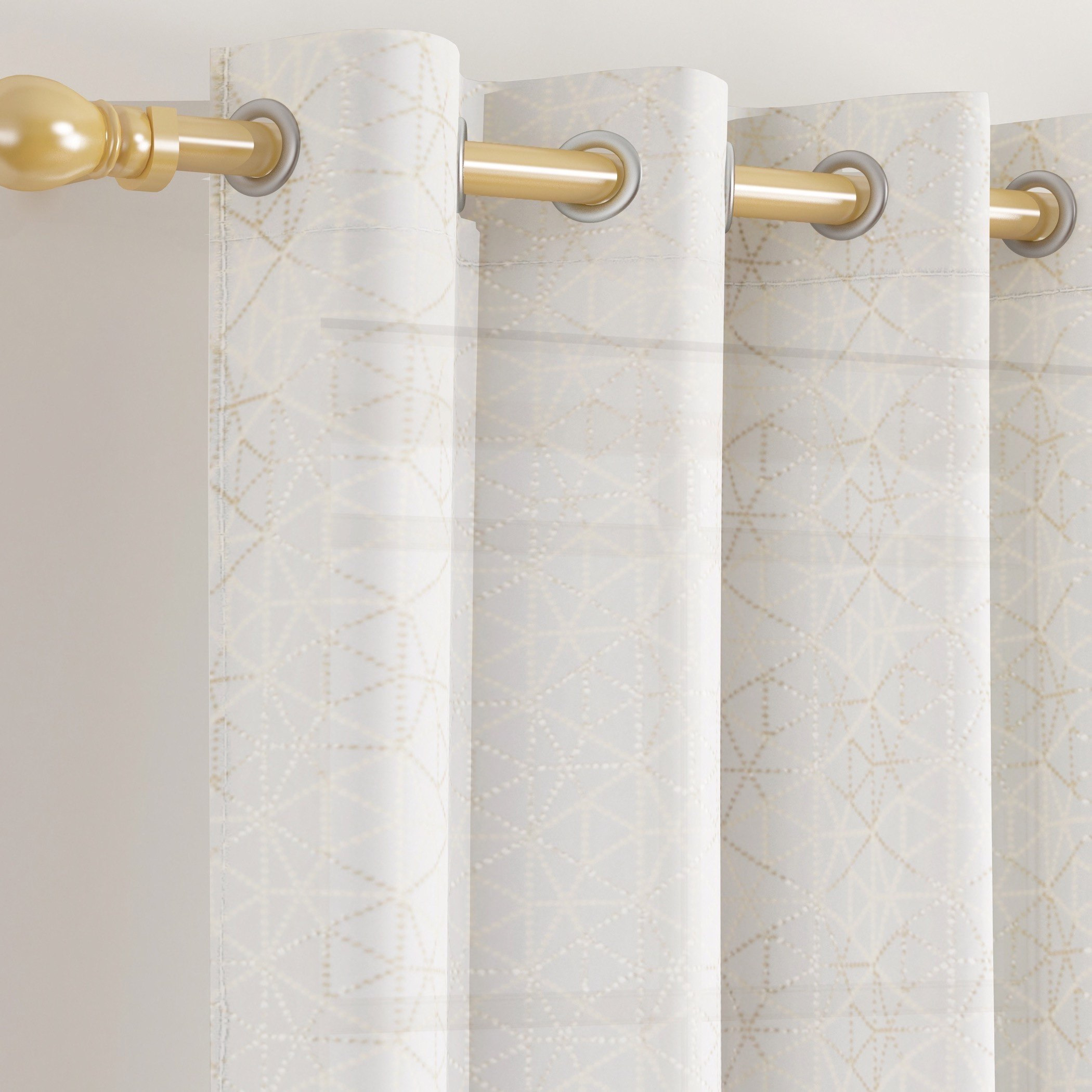 طقم ستائر شفّافة مطرّزة قطعتين من جليز - 130x240 سم-hbxhomeware-hbxdecorandfurnishings-image-2