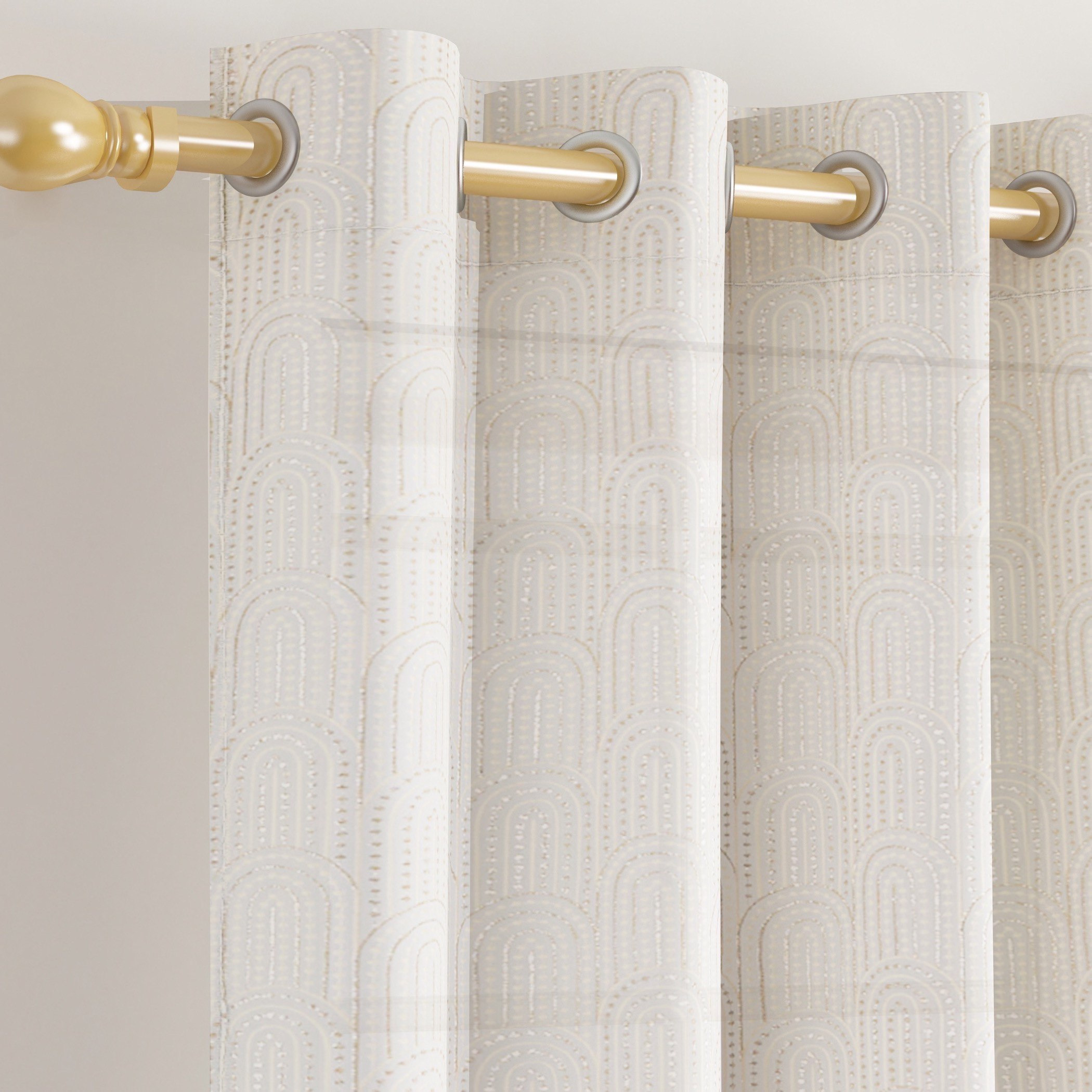 طقم ستائر شفّافة مطرّزة قطعتين من أمبريدج - 130x240 سم-hbxhomeware-hbxdecorandfurnishings-image-2