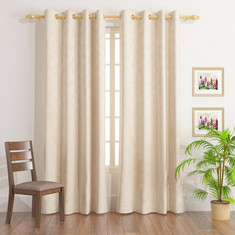 Ginko Jacquard Curtain Pair - 135x300 cms