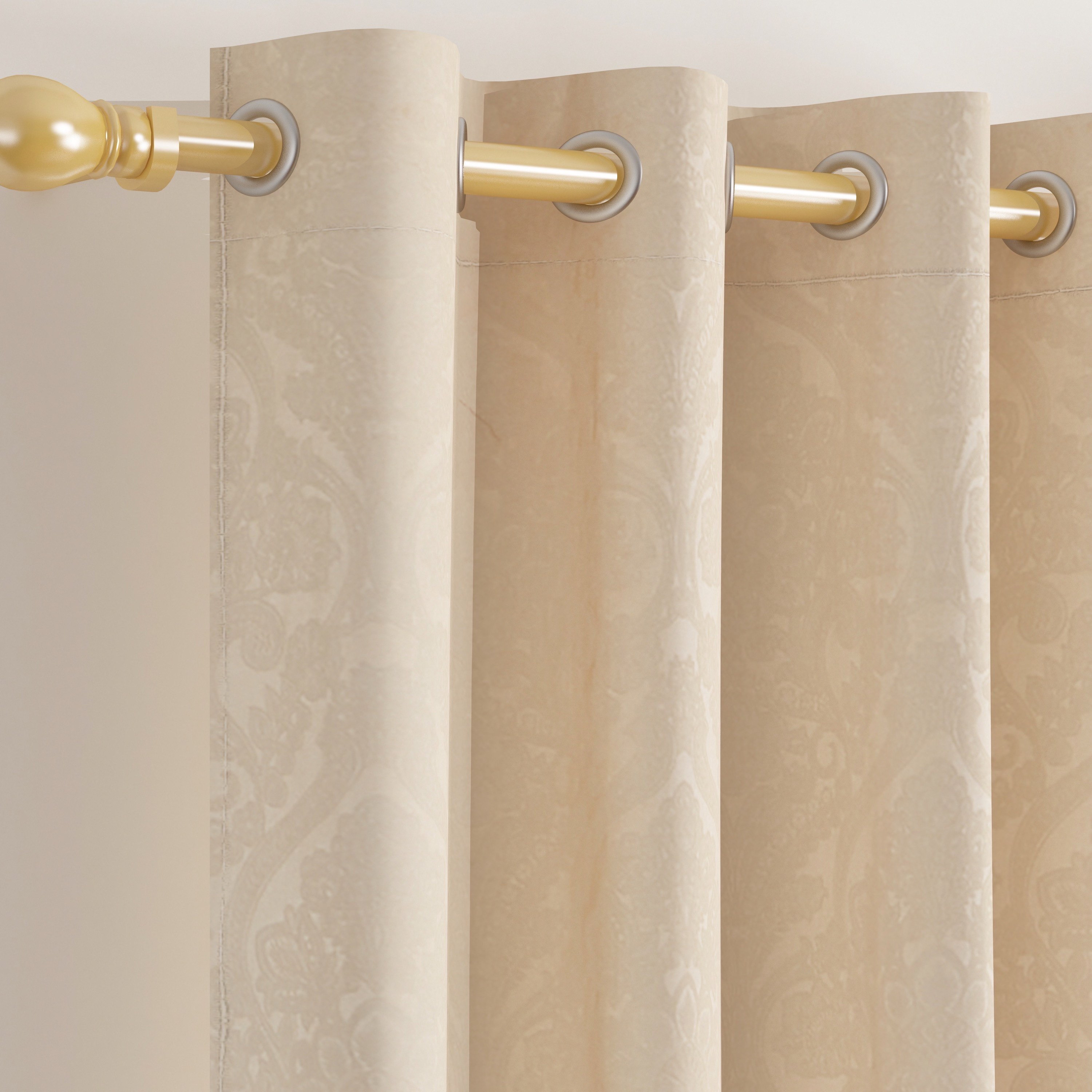 طقم ستائر جاكار قطعتين - 135x300 سم - شين-hbxhomeware-hbxdecorandfurnishings-image-2