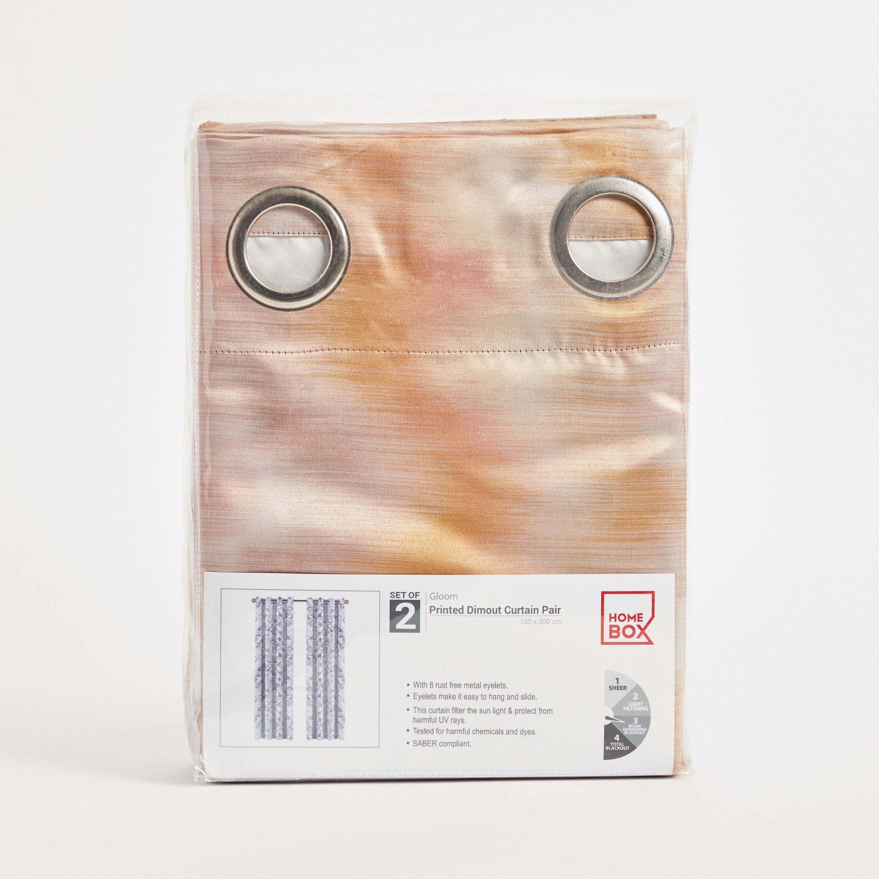 Gloom Seanna 2-Piece Printed Dimout Curtain Pair - 135x300 cm-hbxhomeware-hbxdecorandfurnishings-image-5