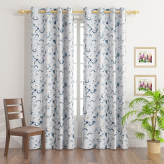 Gloom Nora 2-Piece Printed Dimout Curtain Pair - 135x300 cms