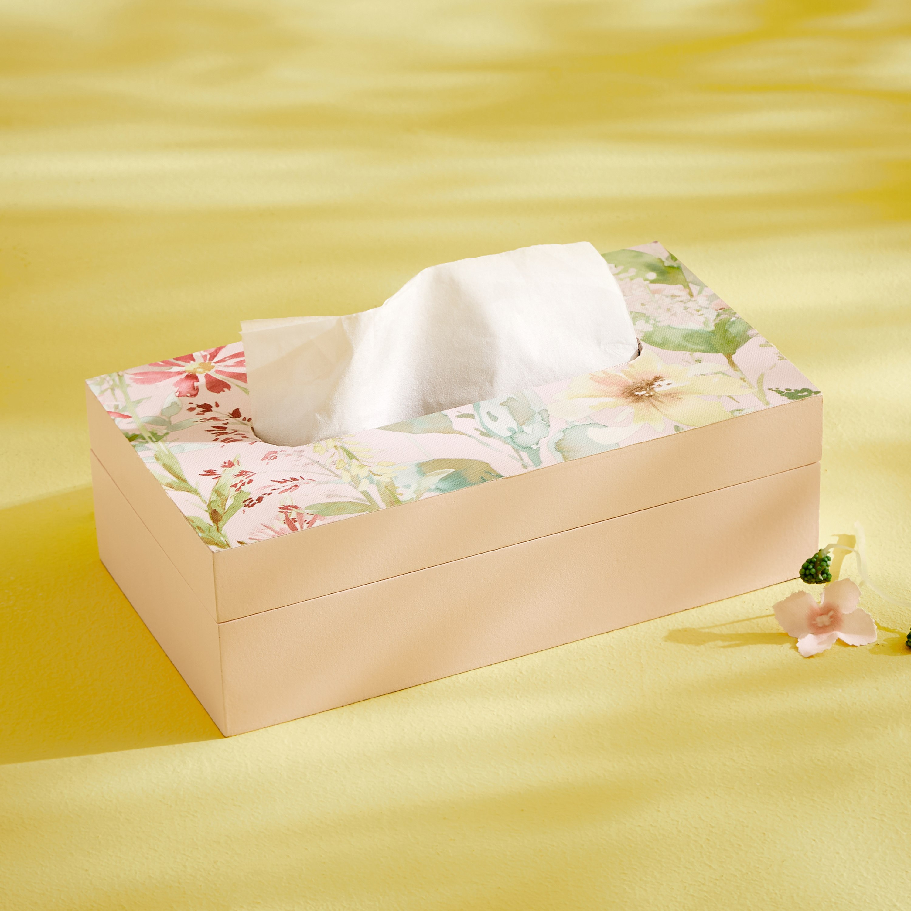علبة مناديل أم دي أف بتصميم أزهار من جاسبر - 25x14x8 سم-hbxhomeware-homedecor-figurinesandornaments-image-1