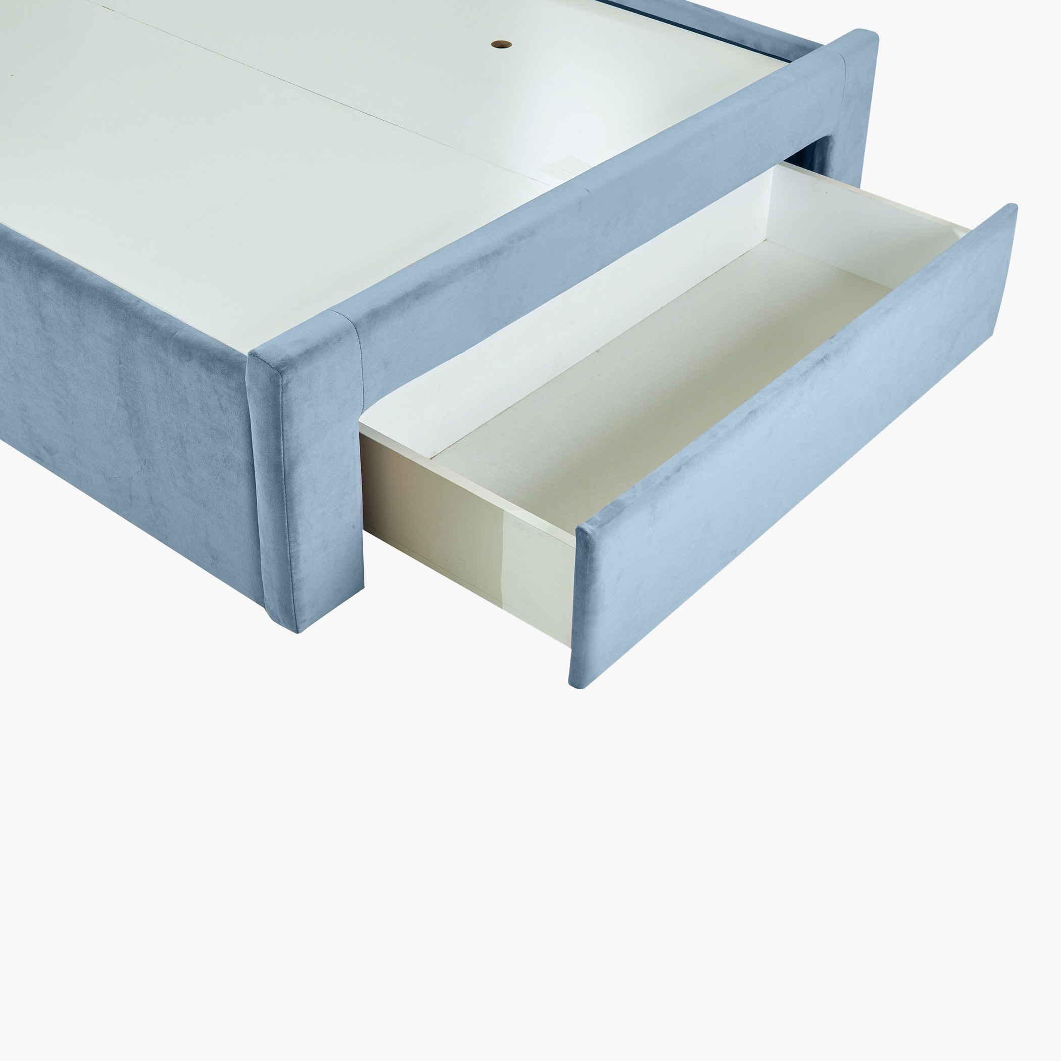 Halmstad Seashell Single Upholstered Bed with Drawer - 90x200 cm-hbxkidsandyouth-bedsandbedsets-beds-single-image-5