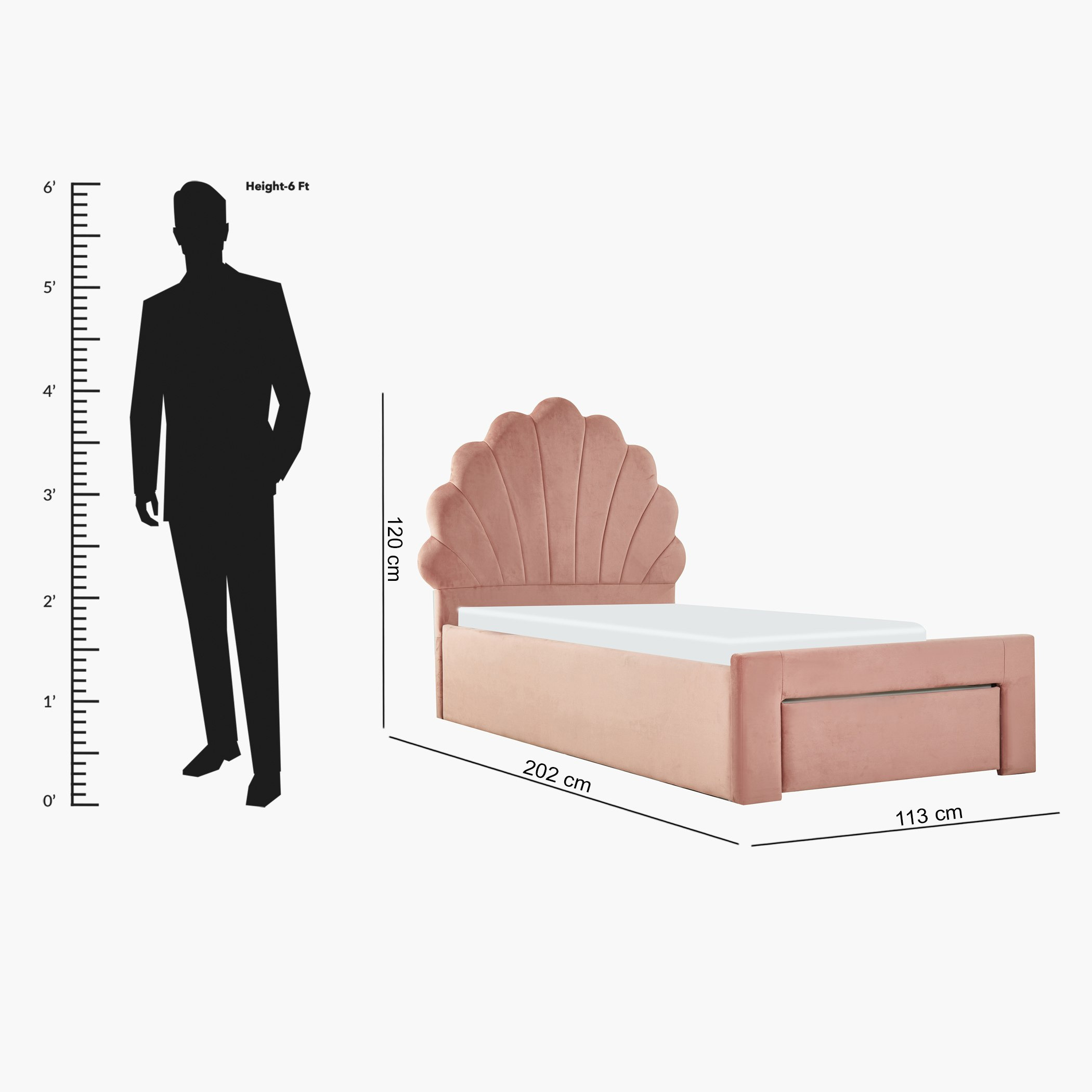 سرير فردي منجّد بدرج من هالمستاد سيشيل - 90x200 سم-hbxkidsandyouth-bedsandbedsets-beds-single-image-6