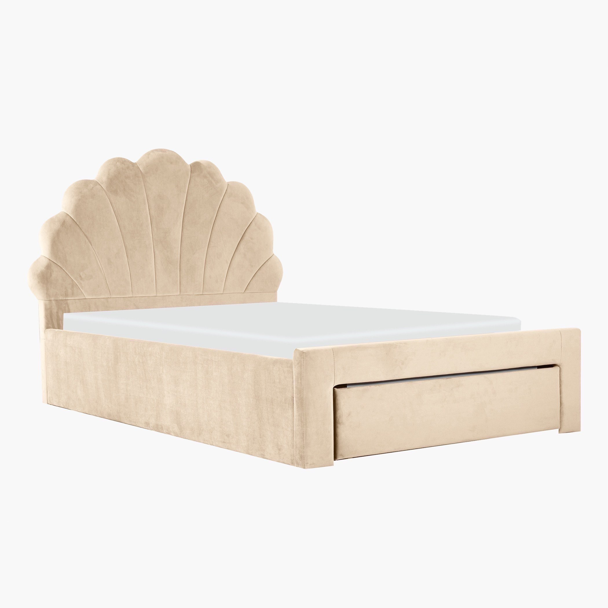 سرير مزدوج منجّد بتصميم صدفة ودرج من هالمستاد - 120x200 سم-hbxfurniture-kidsroom-kidsroomsets-twin-image-2