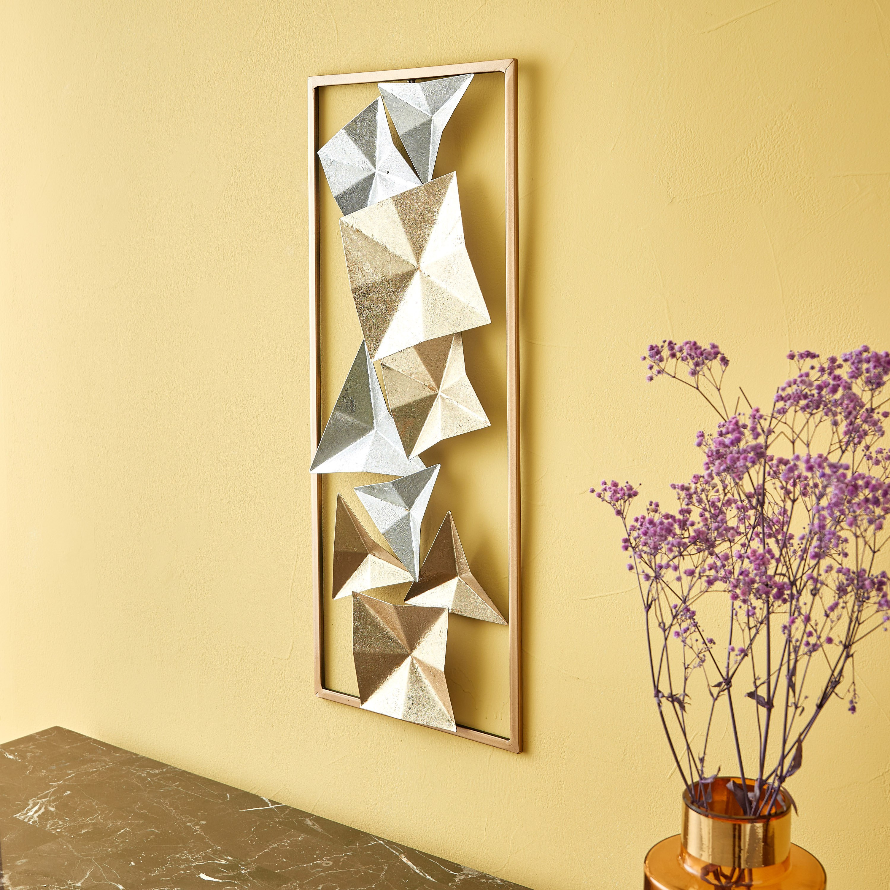 زينة حائط معدنية مؤطرة من والتون- 25x3x61 سم-hbxdiningroom-walldecor-wallart-image-2