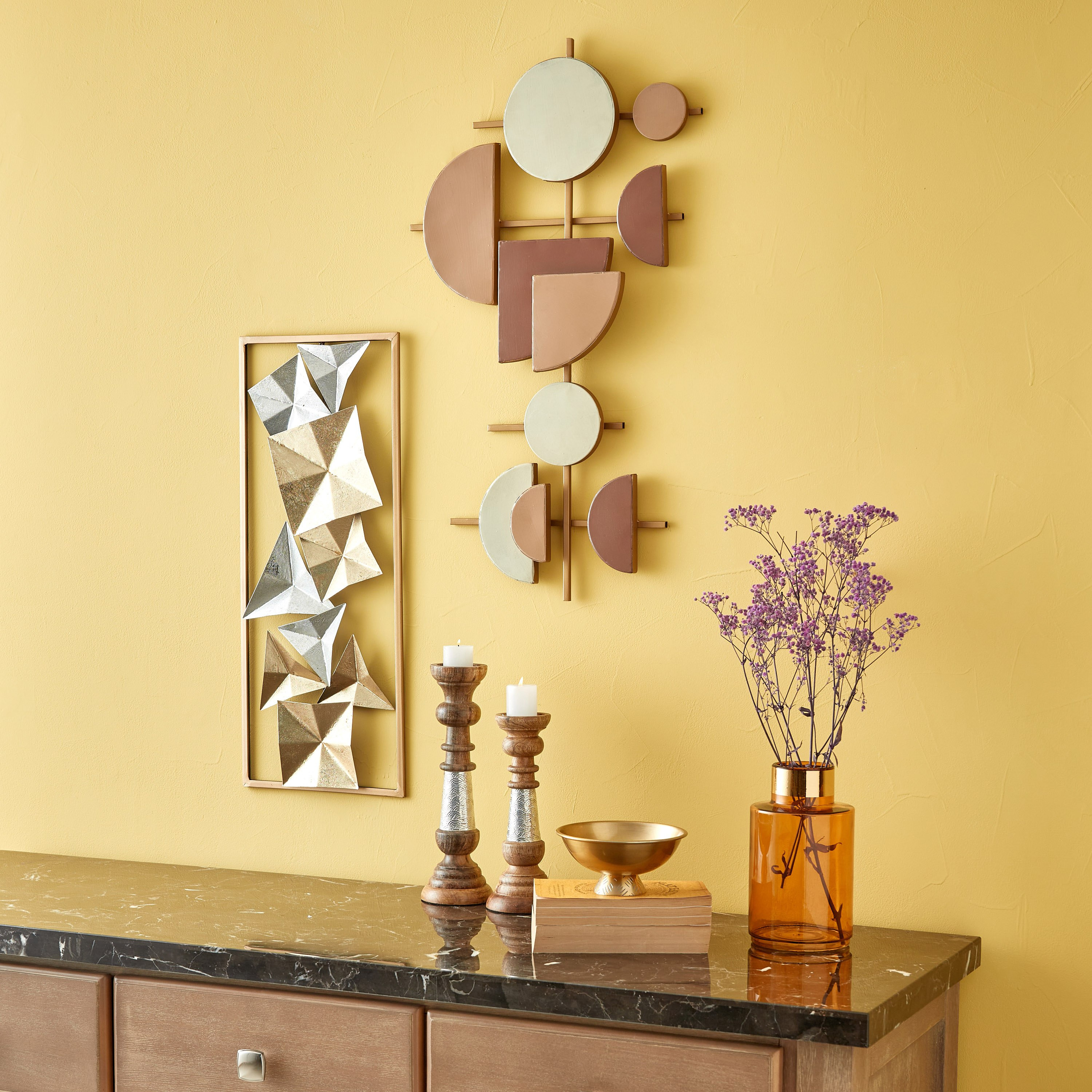زينة حائط معدنية مؤطرة من والتون- 25x3x61 سم-hbxdiningroom-walldecor-wallart-image-4