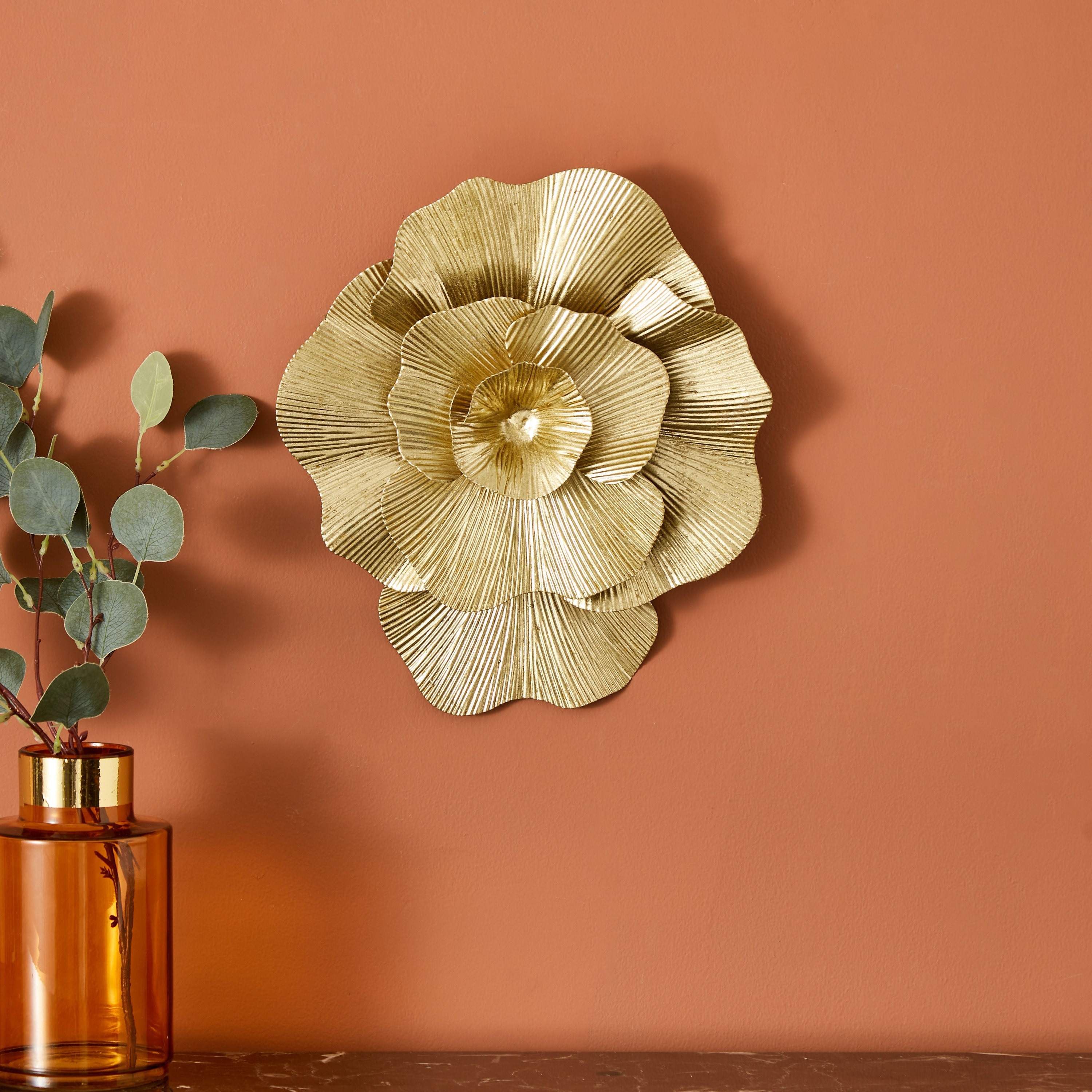 Walton Metal Flower Wall Accent - 34x8x34 cm-hbxdiningroom-walldecor-wallart-image-1