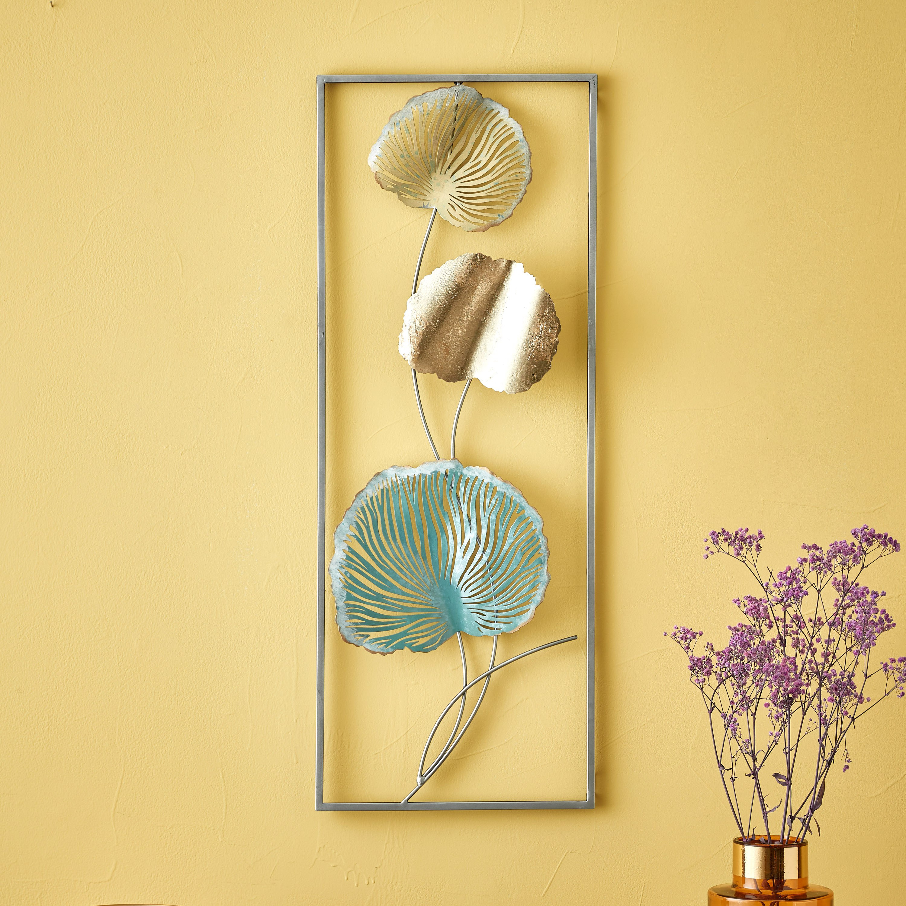 Walton Metal Lotus Sticks Wall Accent - 29x5x74 cm-hbxdiningroom-walldecor-wallart-image-1