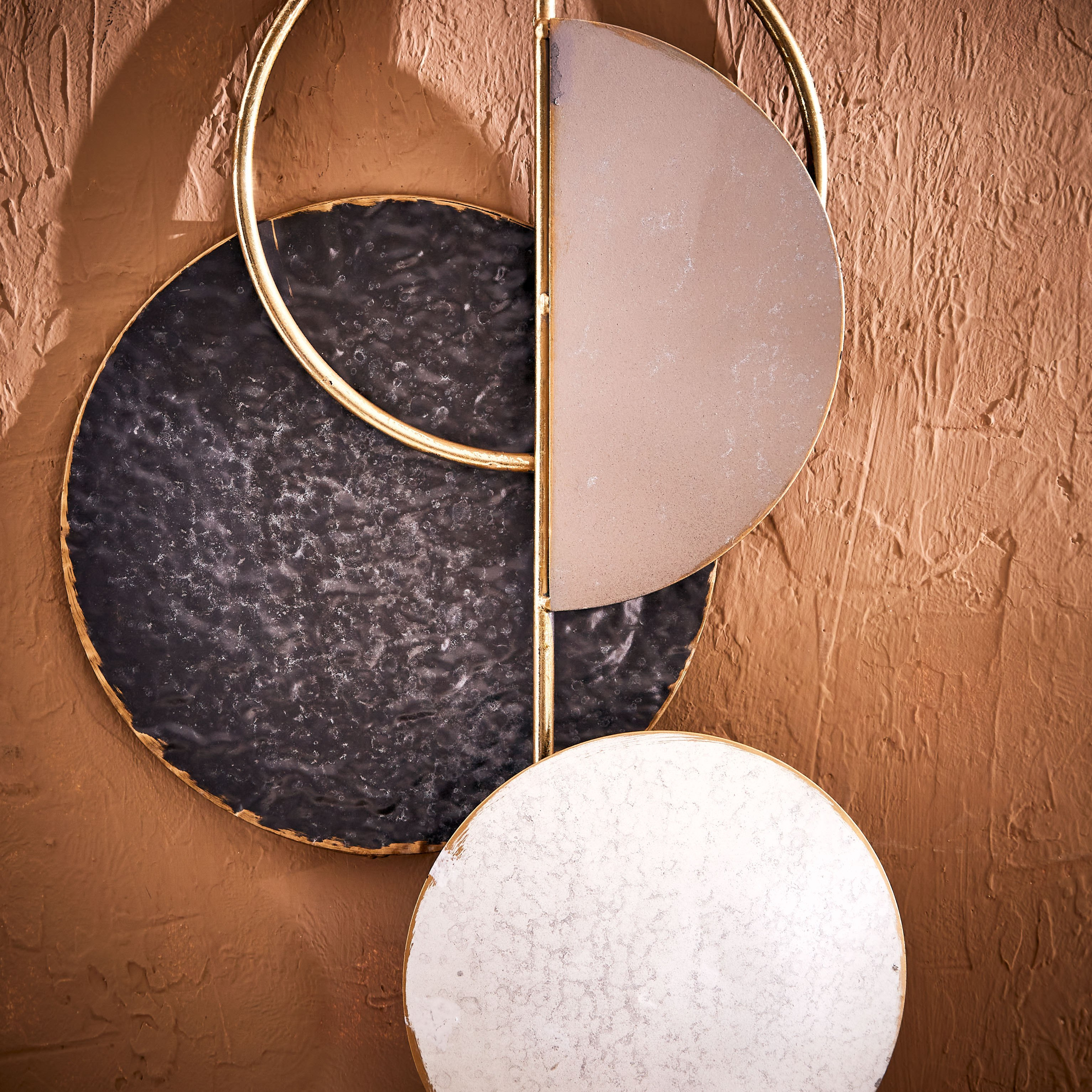 Walton Metal Half Circle Greige Wall Accent - 100x4x38 cm-hbxdiningroom-walldecor-wallart-image-2