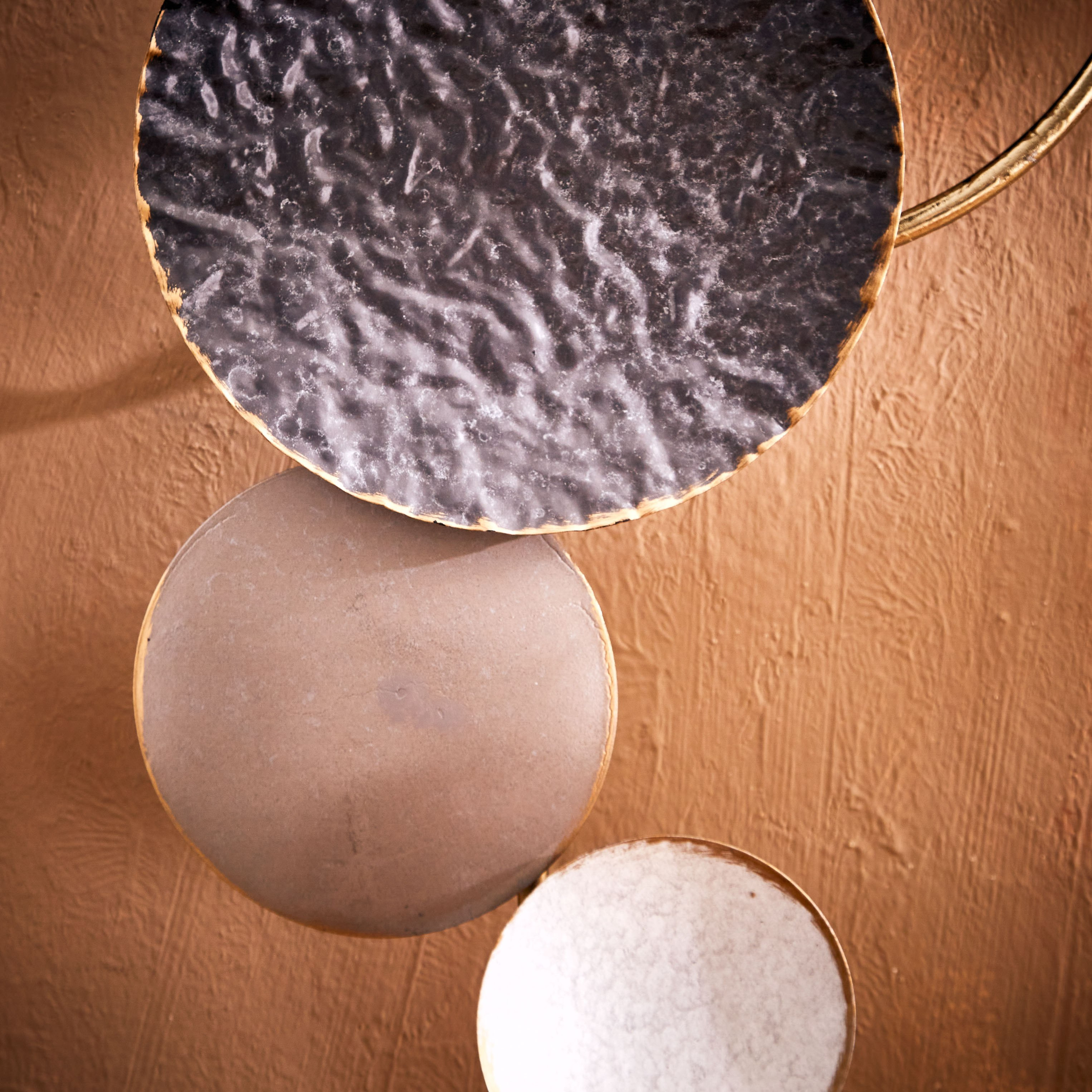 Walton Metal Half Circle Greige Wall Accent - 100x4x38 cm-hbxdiningroom-walldecor-wallart-image-3