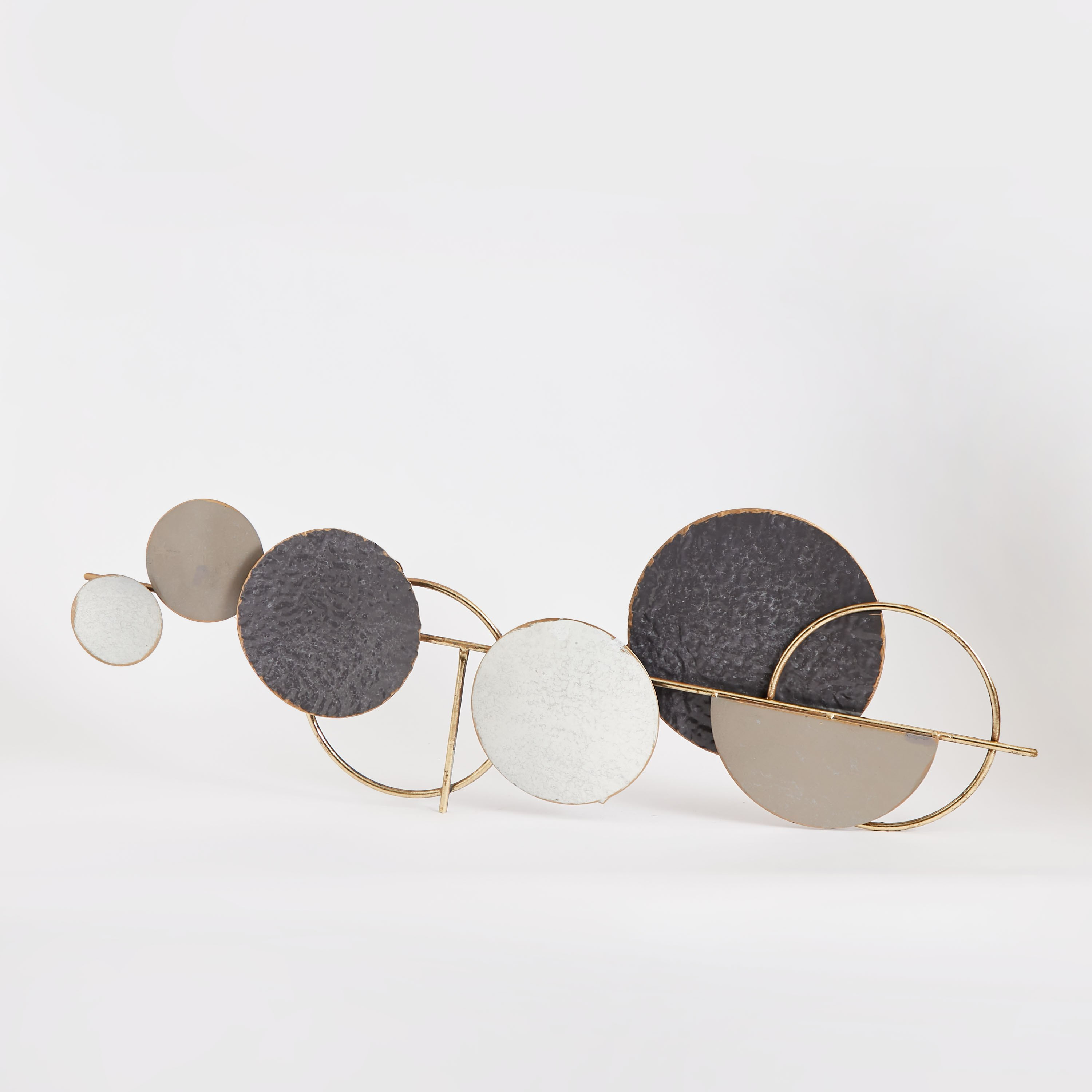 Walton Metal Half Circle Greige Wall Accent - 100x4x38 cm-hbxdiningroom-walldecor-wallart-image-5