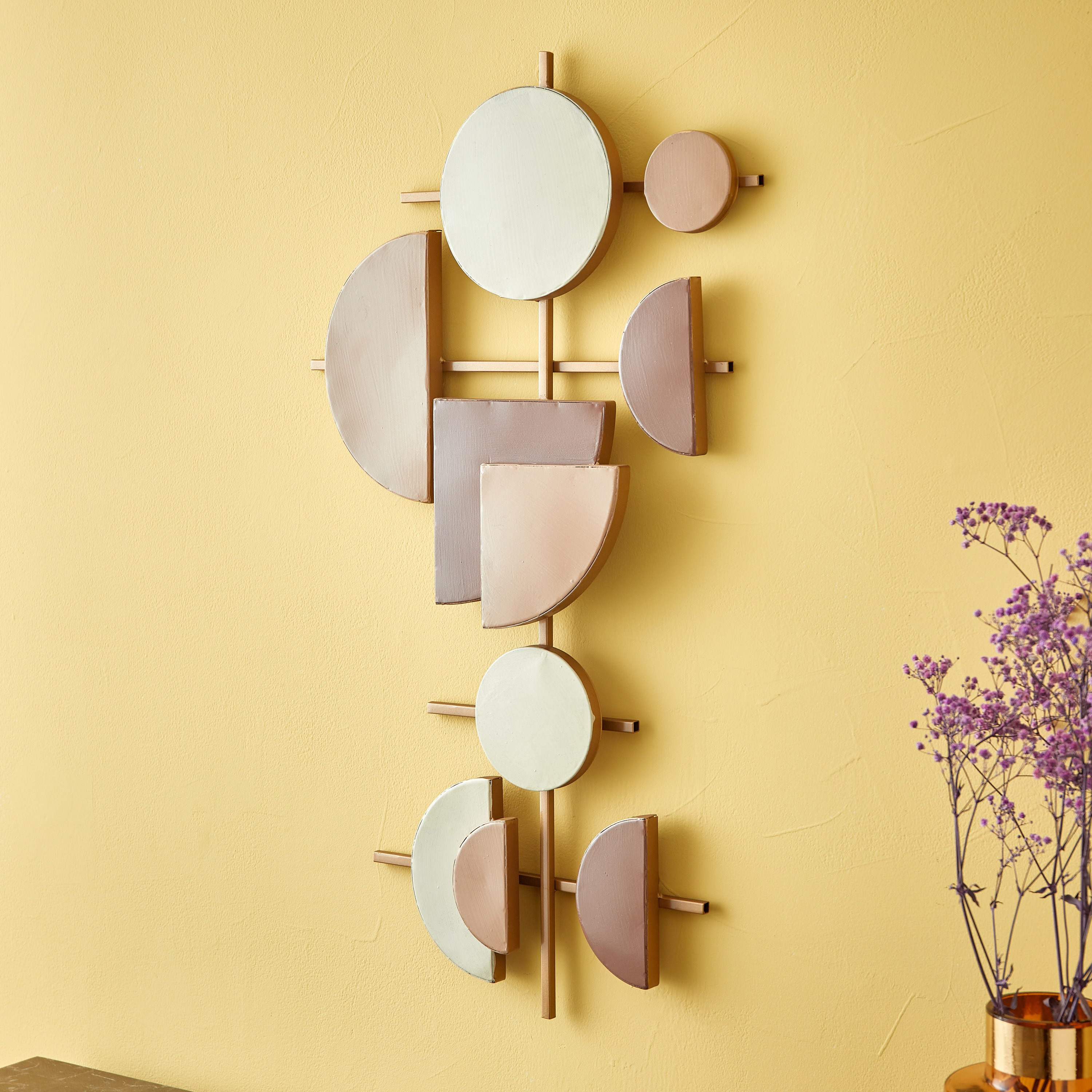 زينة حائط معدن بتصميم هندسي مجرد من والتون - 70x4x40 سم-hbxdiningroom-walldecor-wallart-image-2
