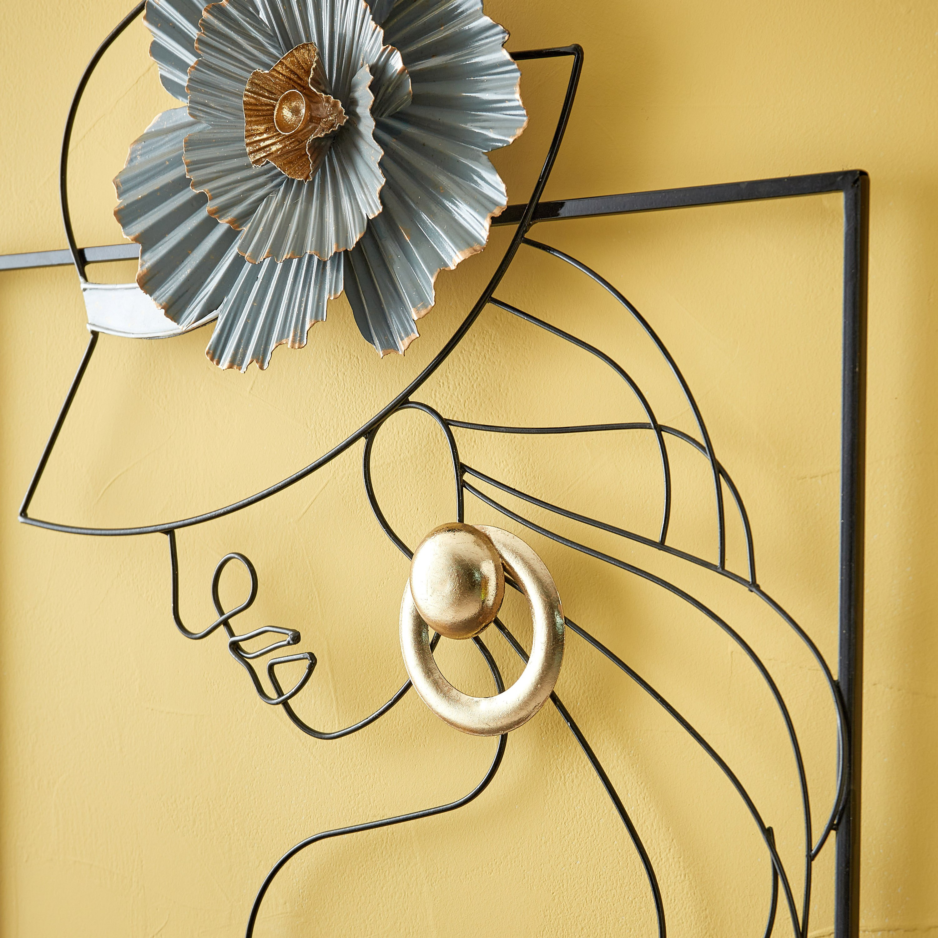 زينة حائط معدنيّة من والتون - 58x6x74 سم-hbxdiningroom-walldecor-wallart-image-2